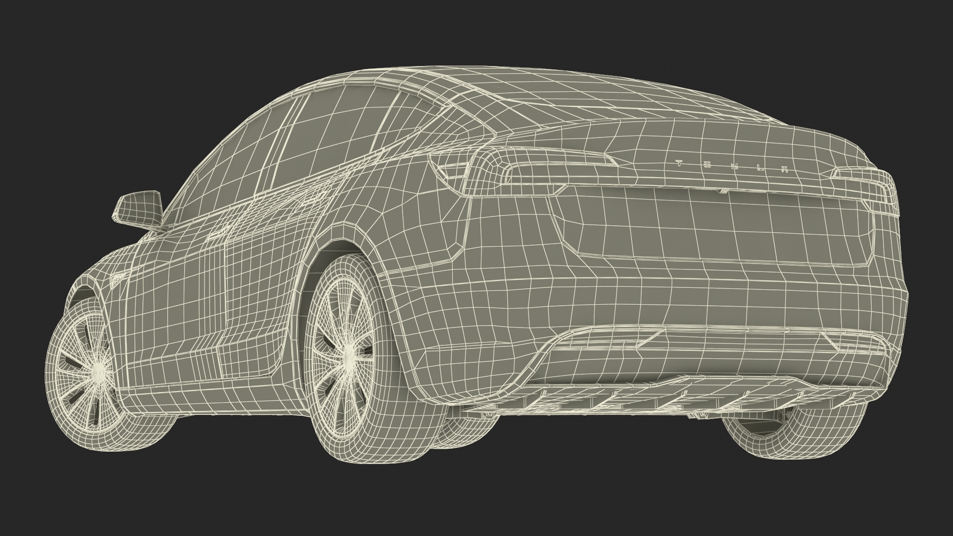 Tesla Model 3 2024 Stealth Grey Rigged for Cinema 4D 3D