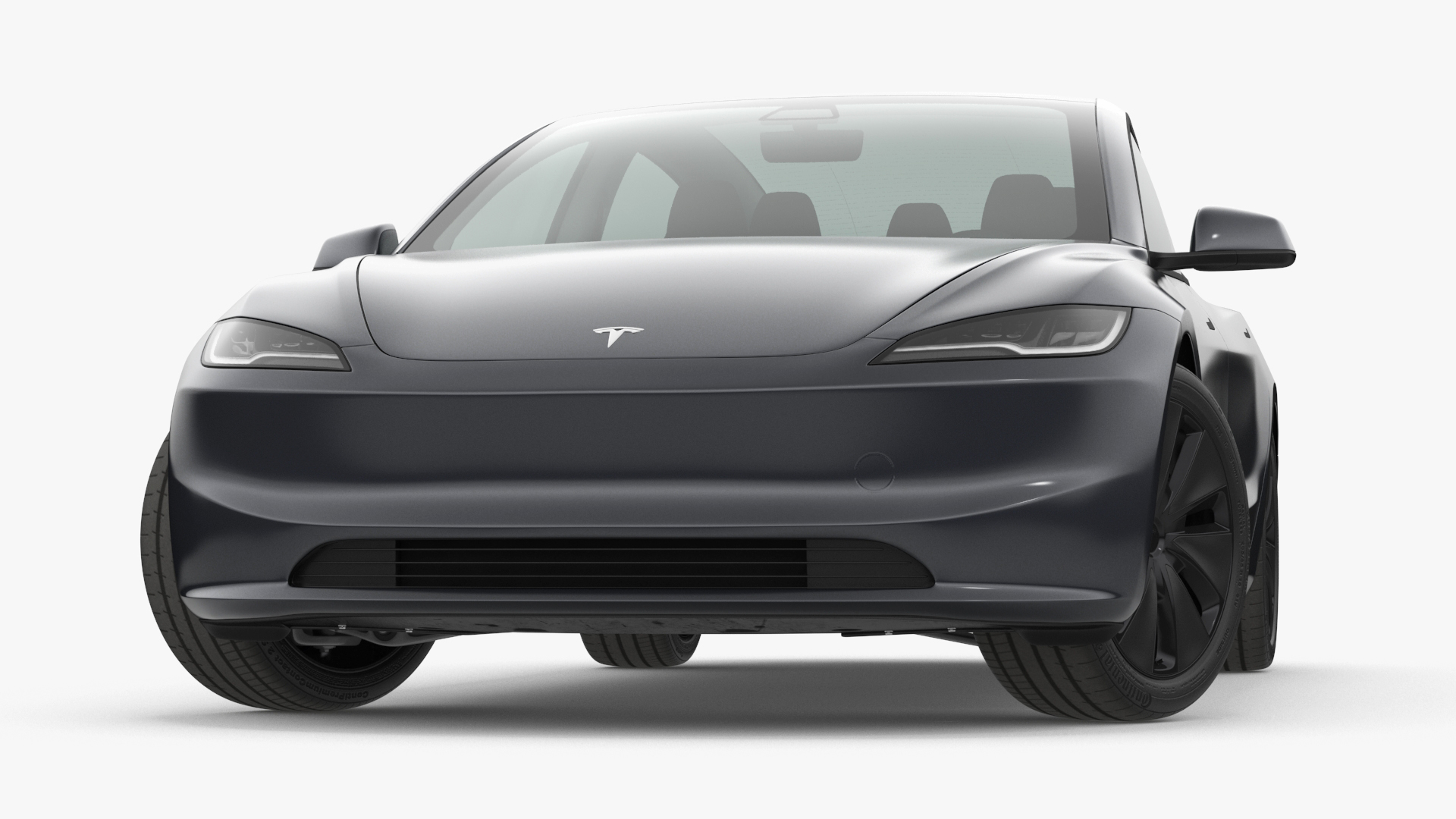 Tesla Model 3 2024 Stealth Grey Rigged for Cinema 4D 3D