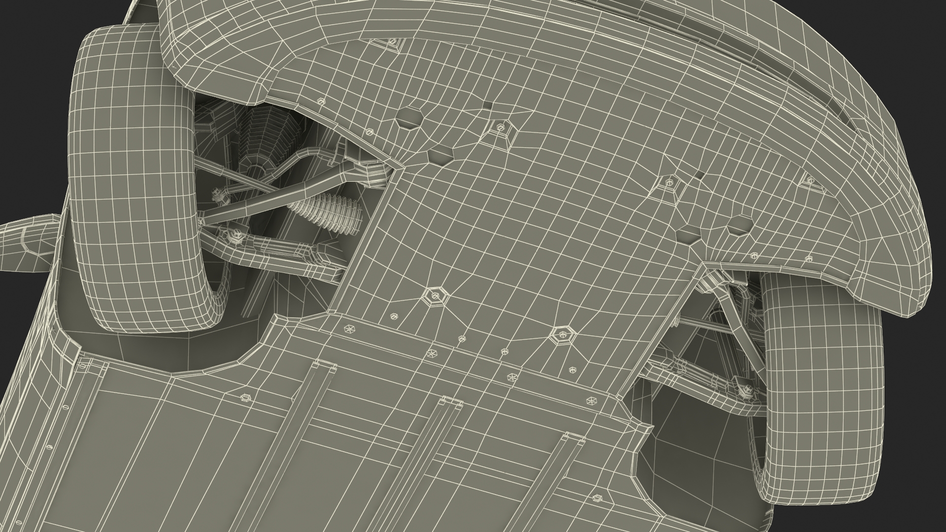 Tesla Model 3 2024 Stealth Grey Rigged for Cinema 4D 3D
