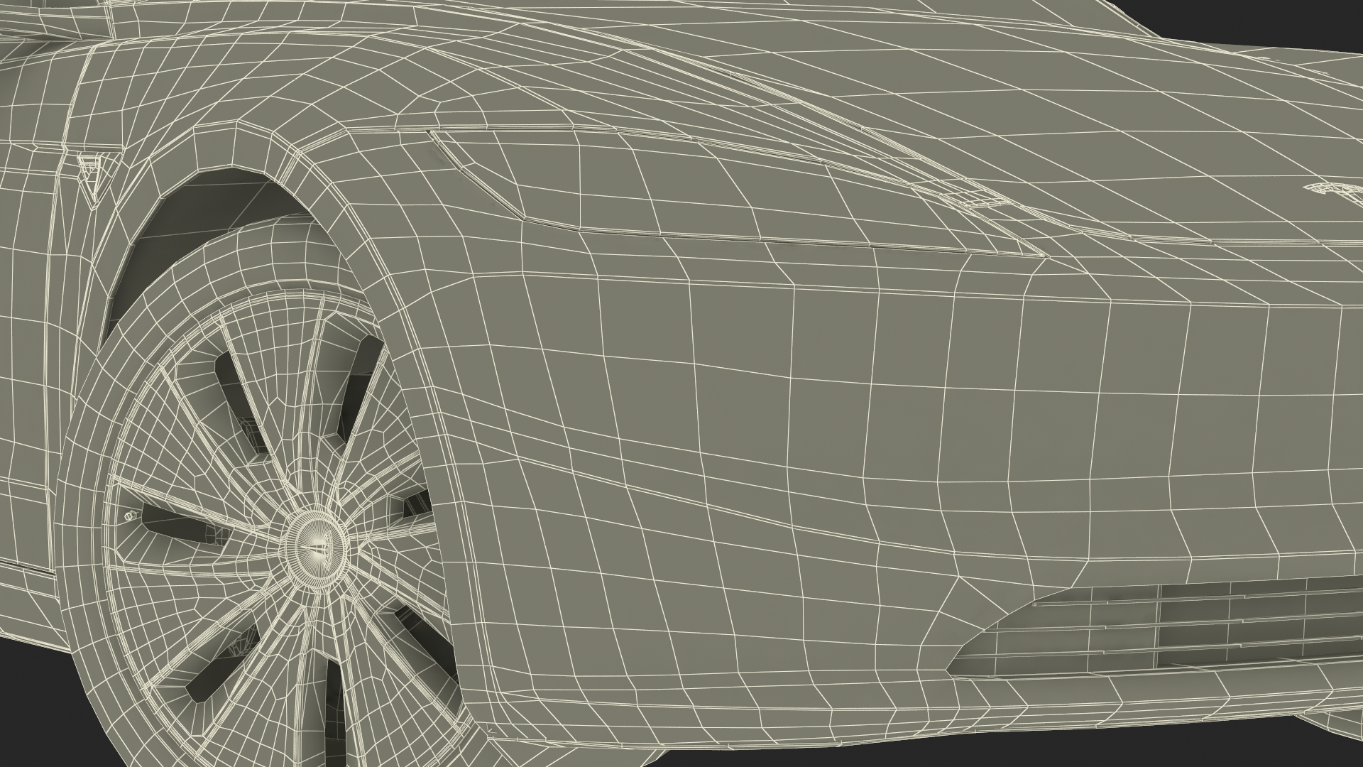 Tesla Model 3 2024 Stealth Grey Rigged for Cinema 4D 3D