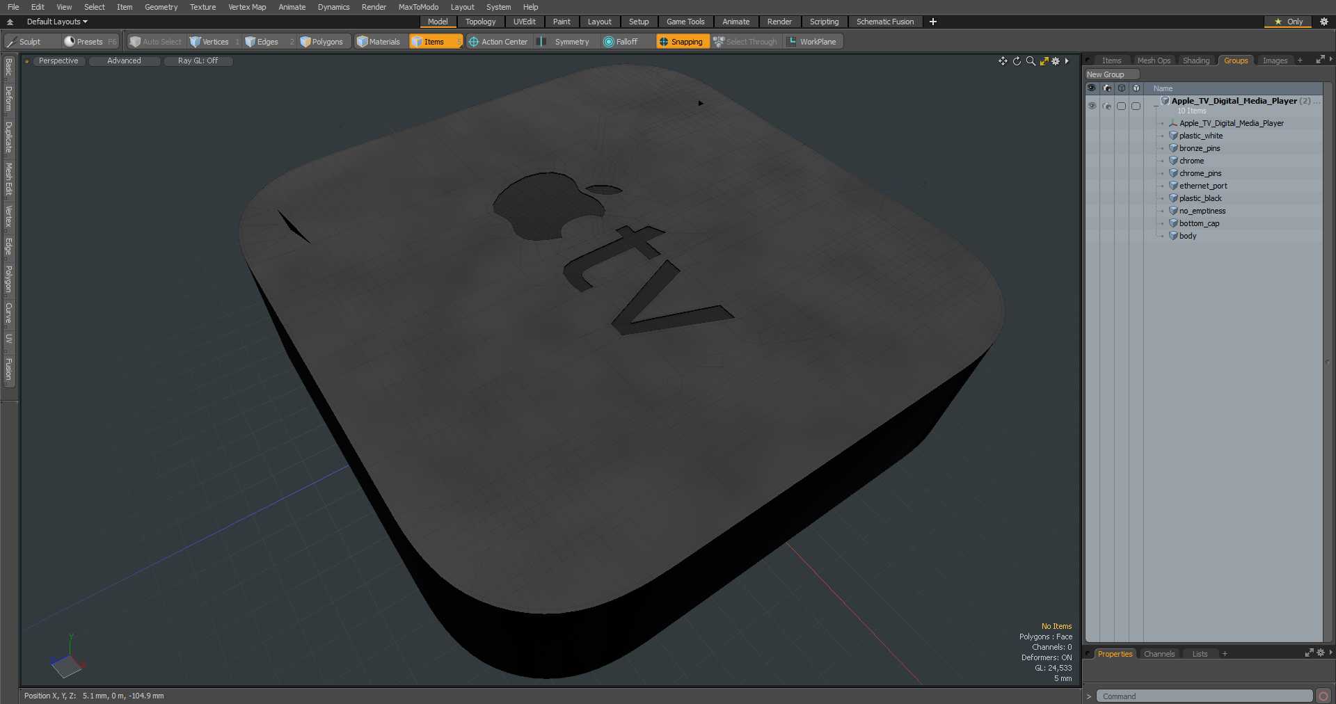 Apple TV Digital Media Player 3D model