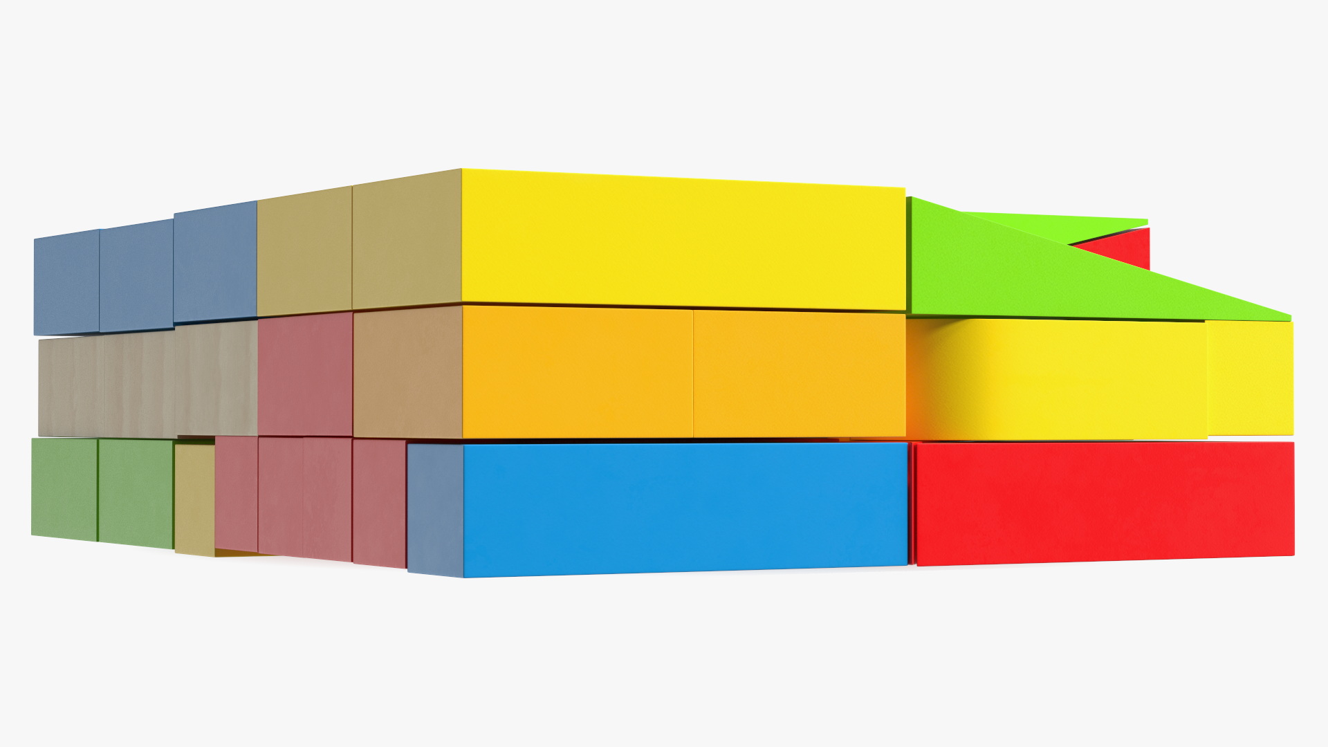 3D Wooden Constructor Colored