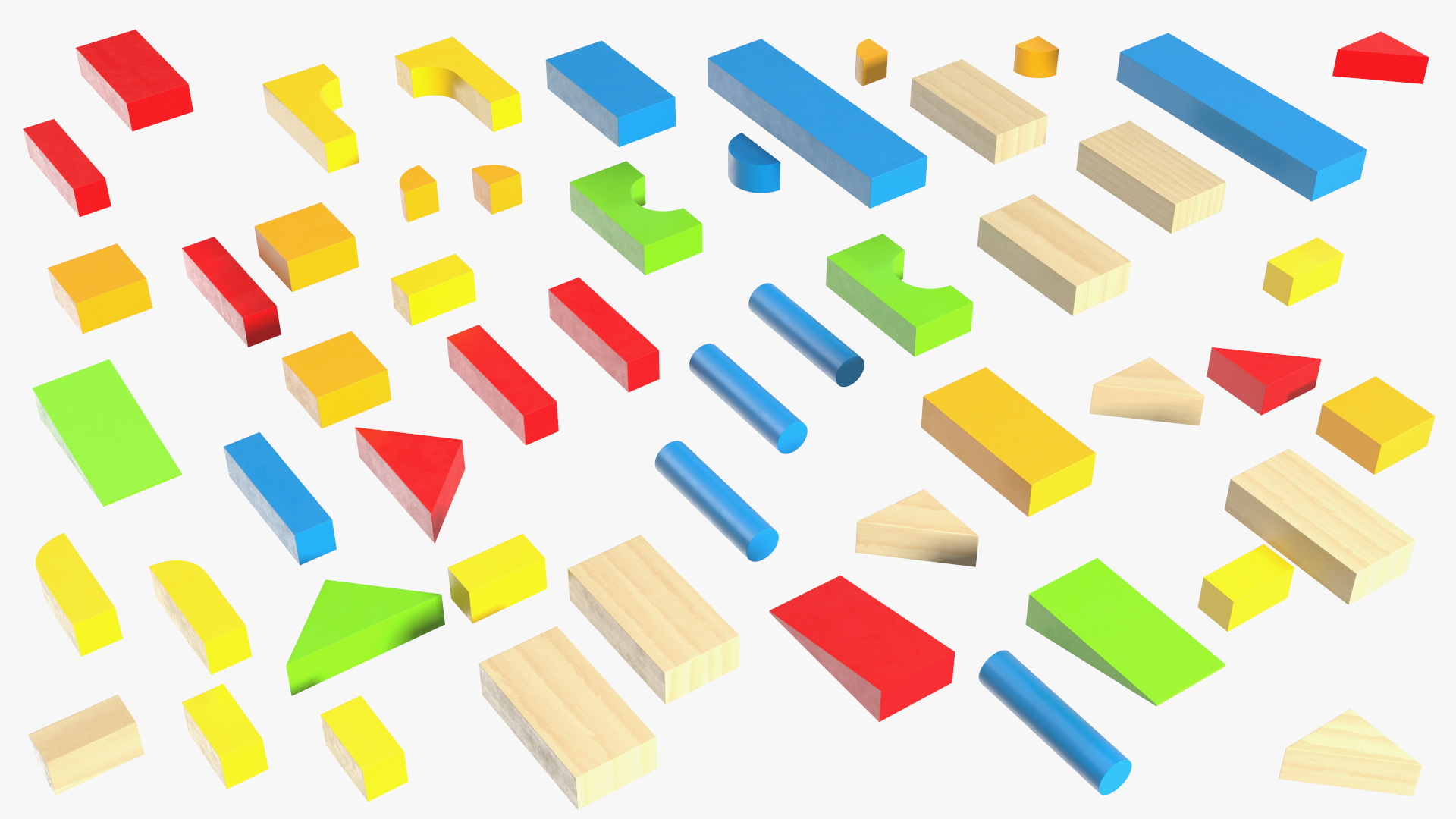 3D Wooden Constructor Colored