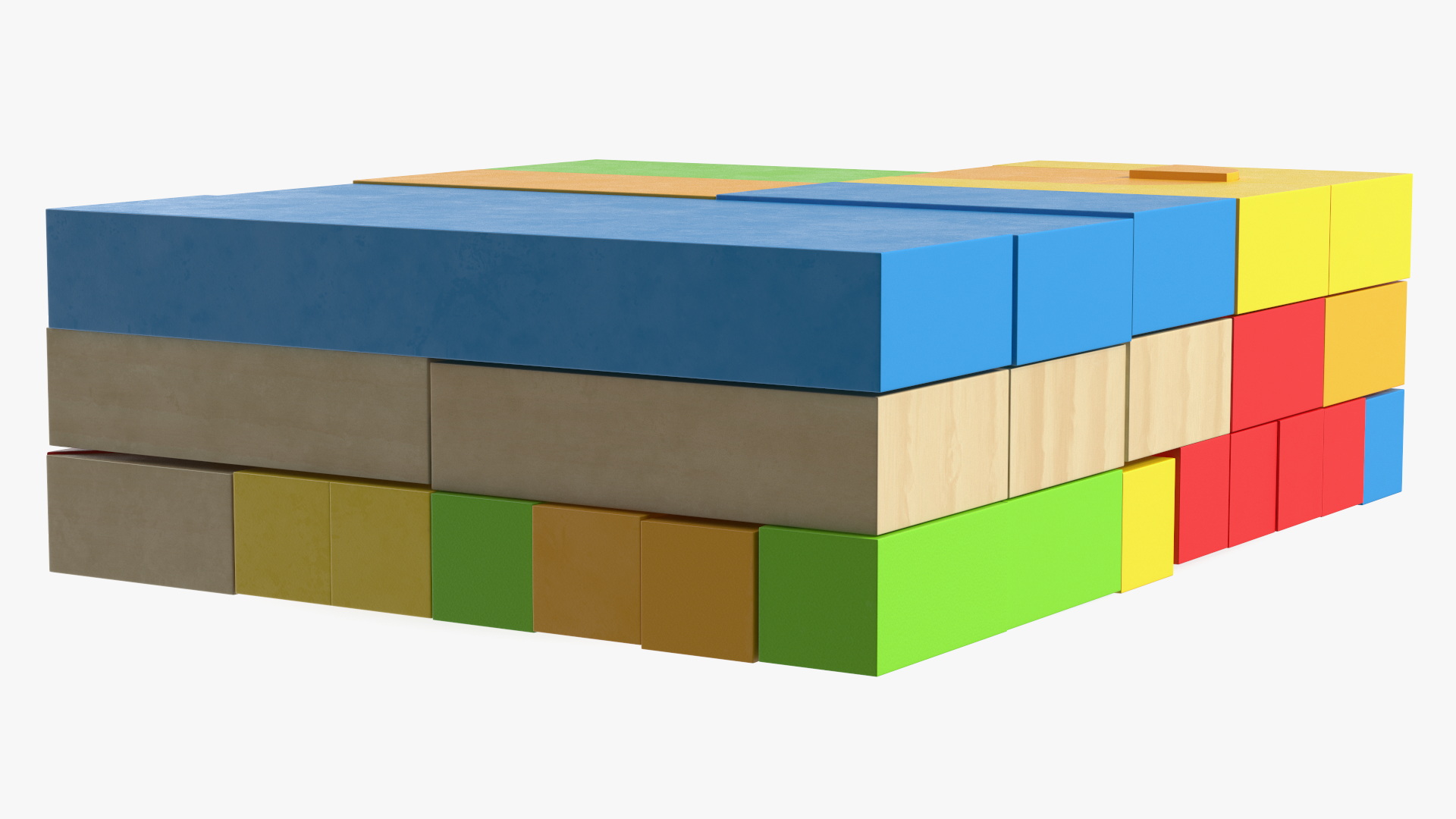 3D Wooden Constructor Colored