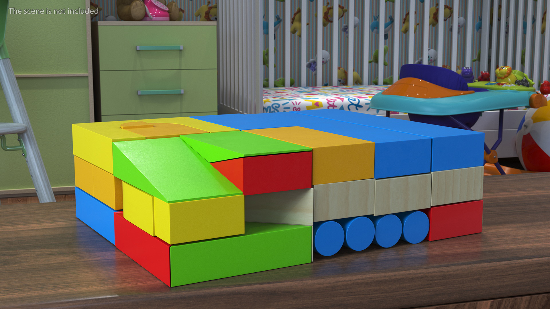 3D Wooden Constructor Colored