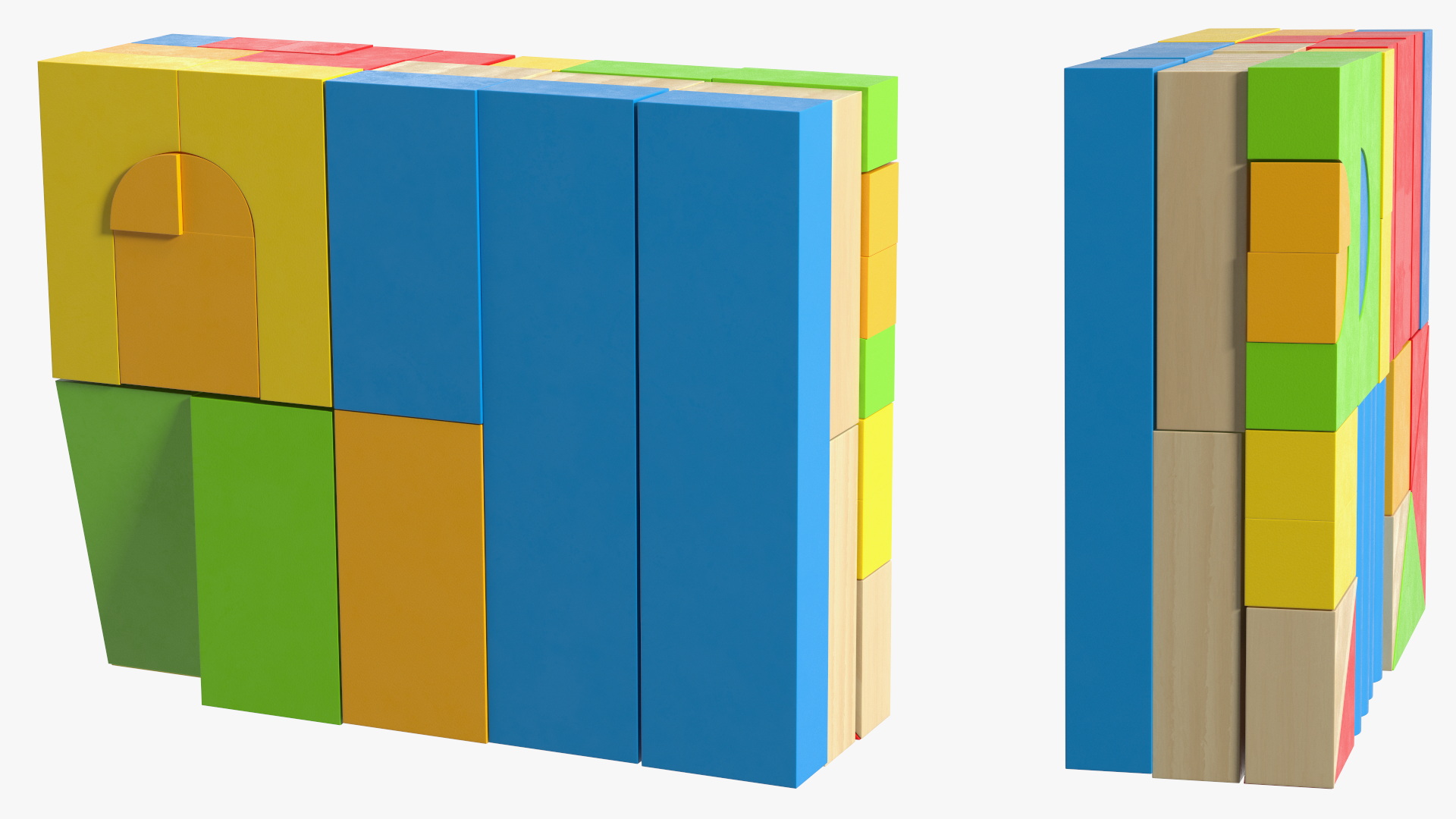 3D Wooden Constructor Colored