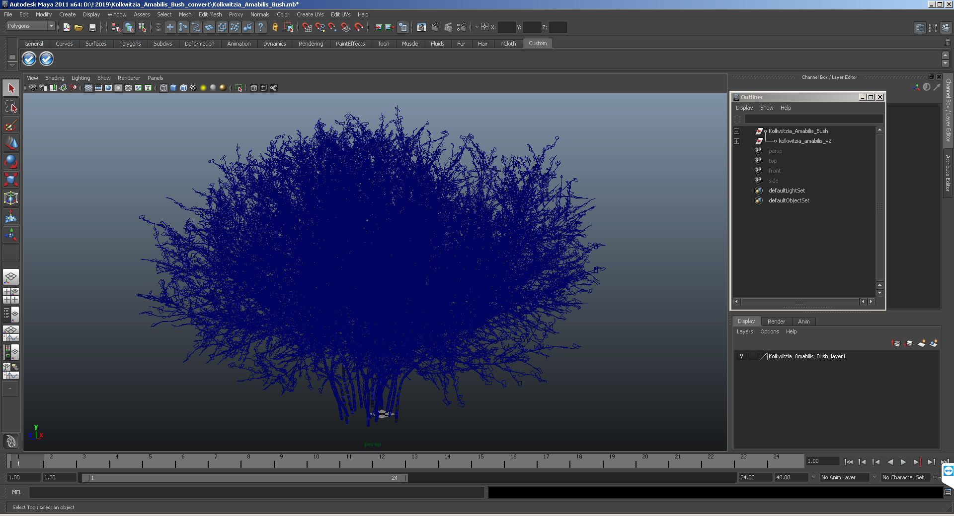 Kolkwitzia Amabilis Bush 3D model
