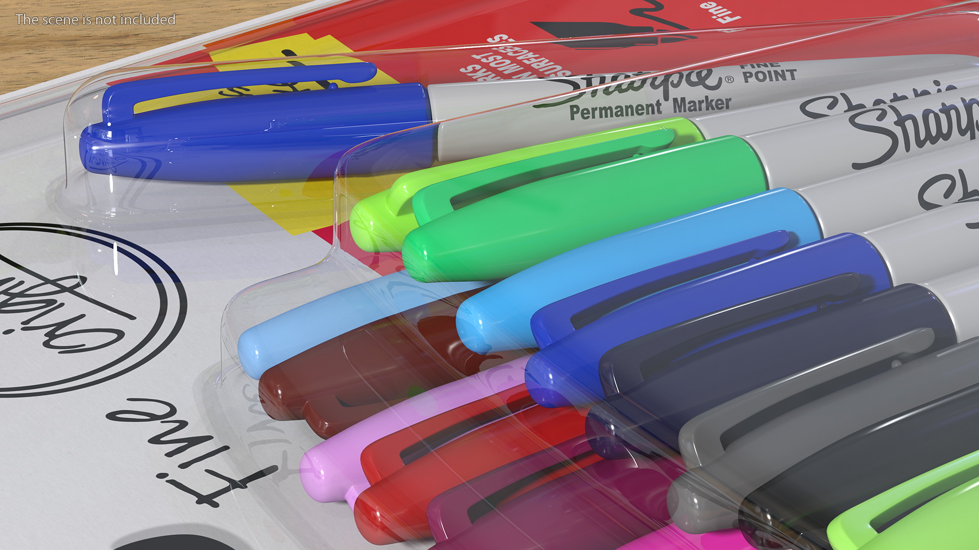 Sharpie Permanent Markers 24 Assorted Colors 3D model