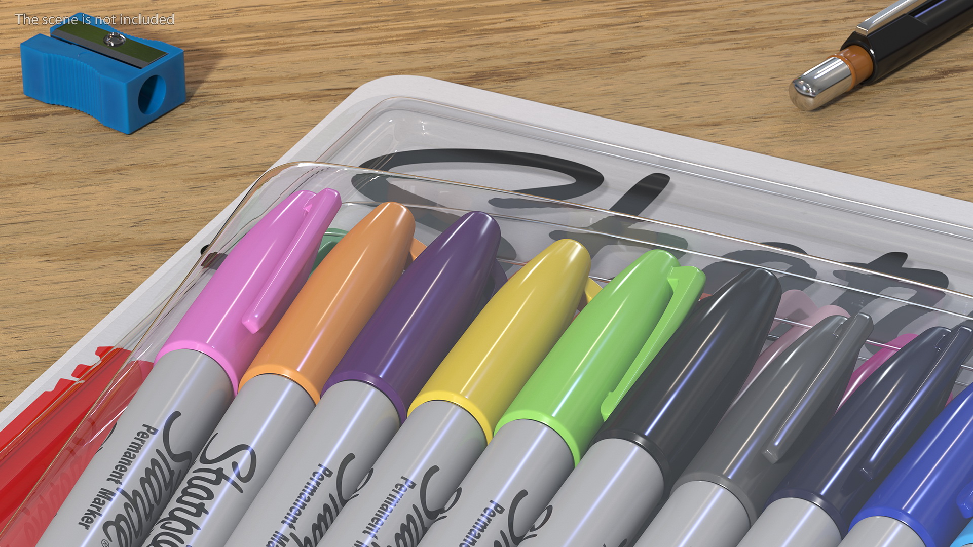 Sharpie Permanent Markers 24 Assorted Colors 3D model