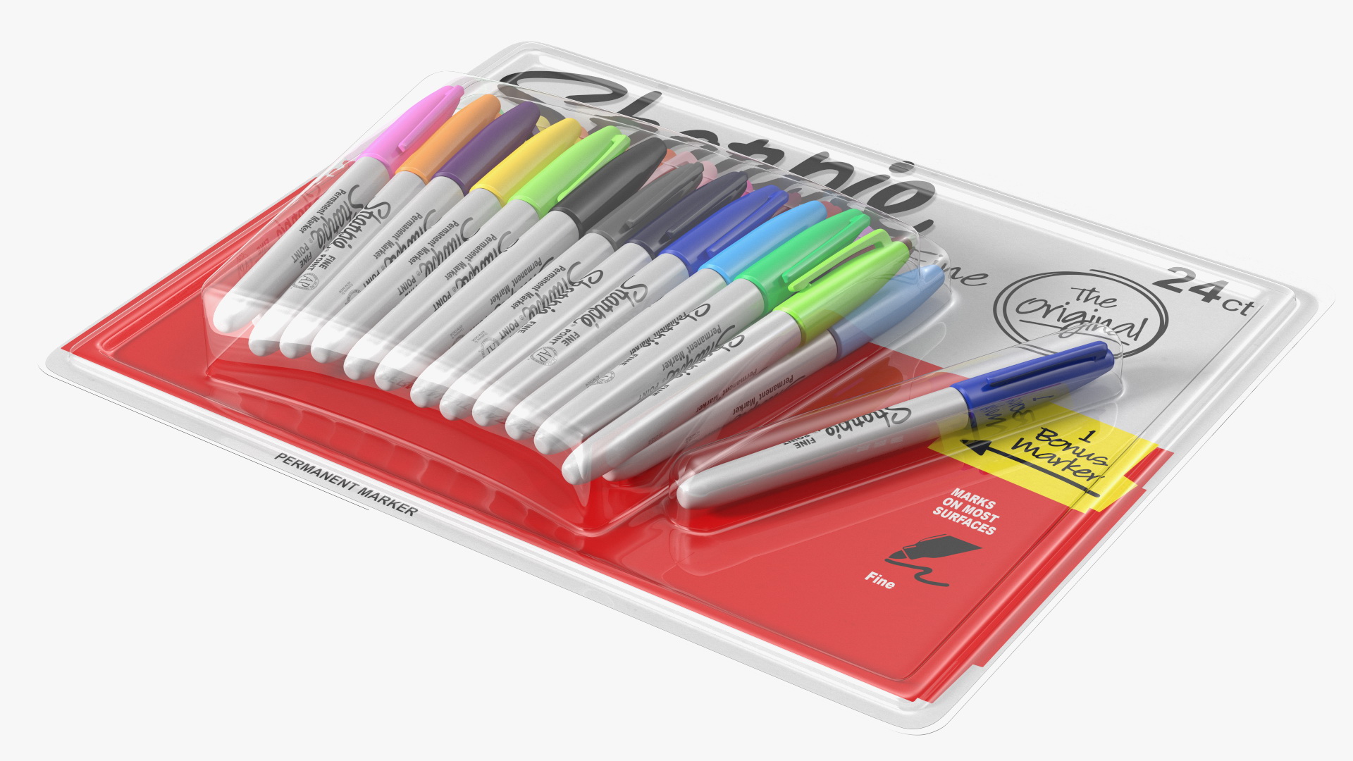 Sharpie Permanent Markers 24 Assorted Colors 3D model