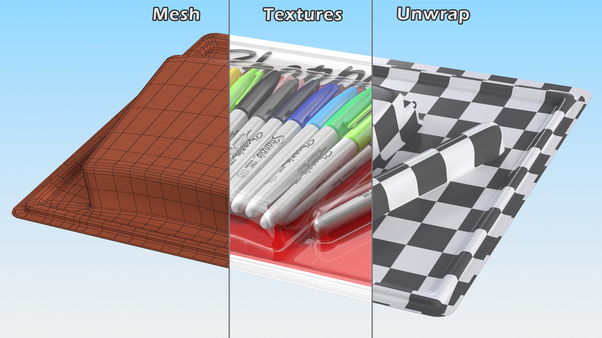 Sharpie Permanent Markers 24 Assorted Colors 3D model