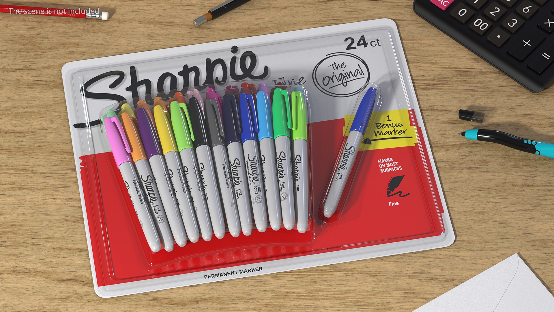 Sharpie Permanent Markers 24 Assorted Colors 3D model