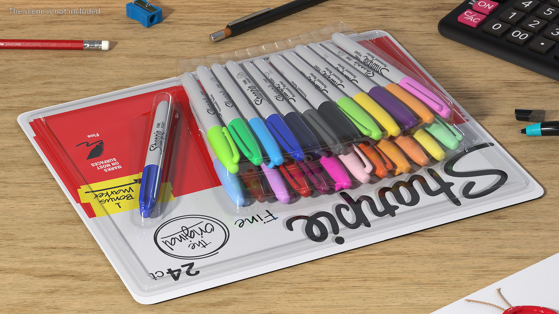 Sharpie Permanent Markers 24 Assorted Colors 3D model