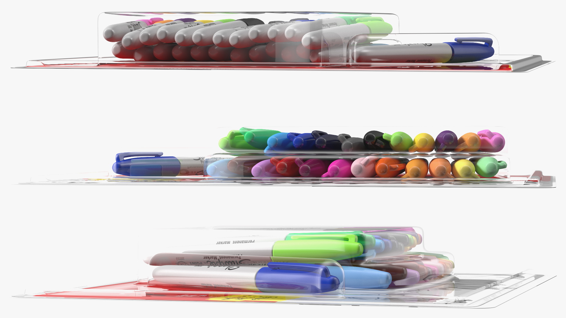 Sharpie Permanent Markers 24 Assorted Colors 3D model