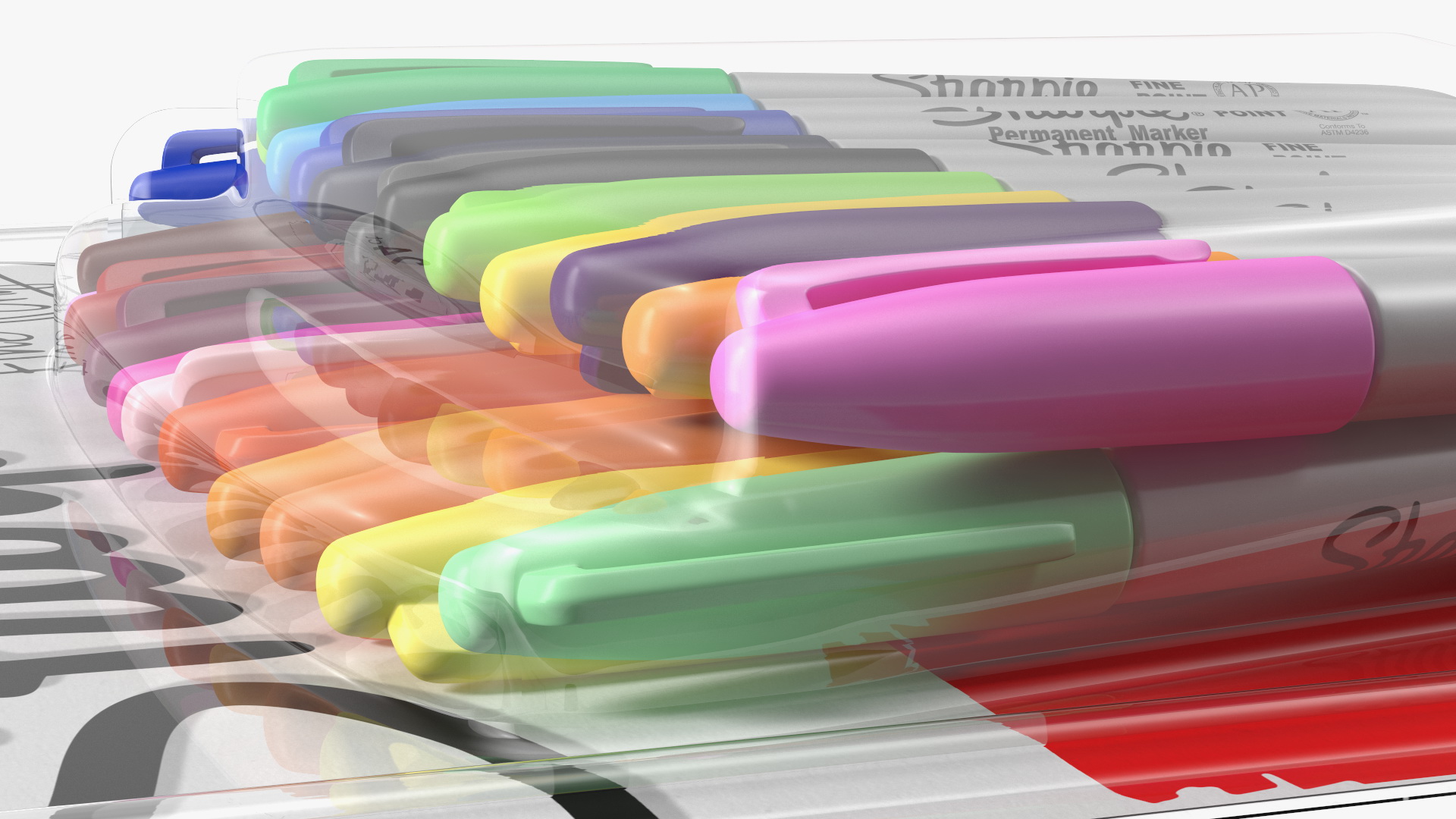 Sharpie Permanent Markers 24 Assorted Colors 3D model