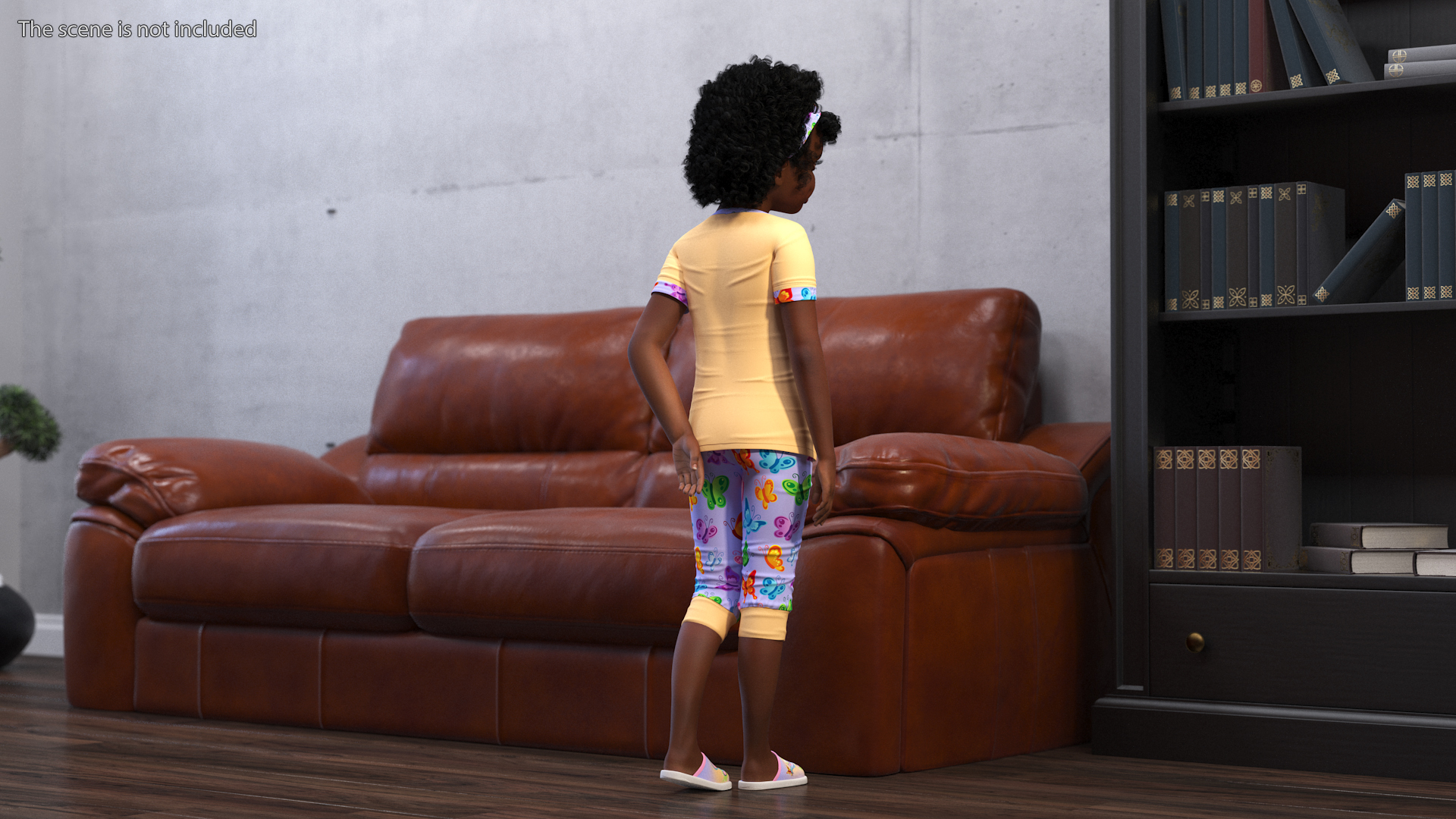 Black Child Girl Home Style Rigged 3D model