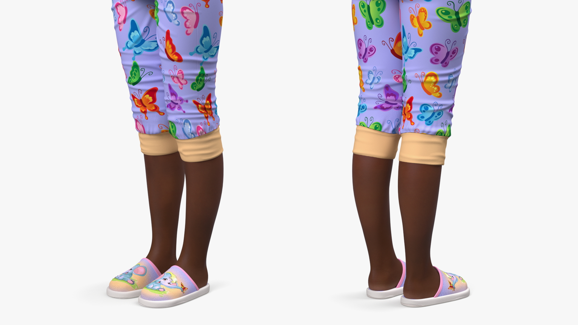 Black Child Girl Home Style Rigged 3D model