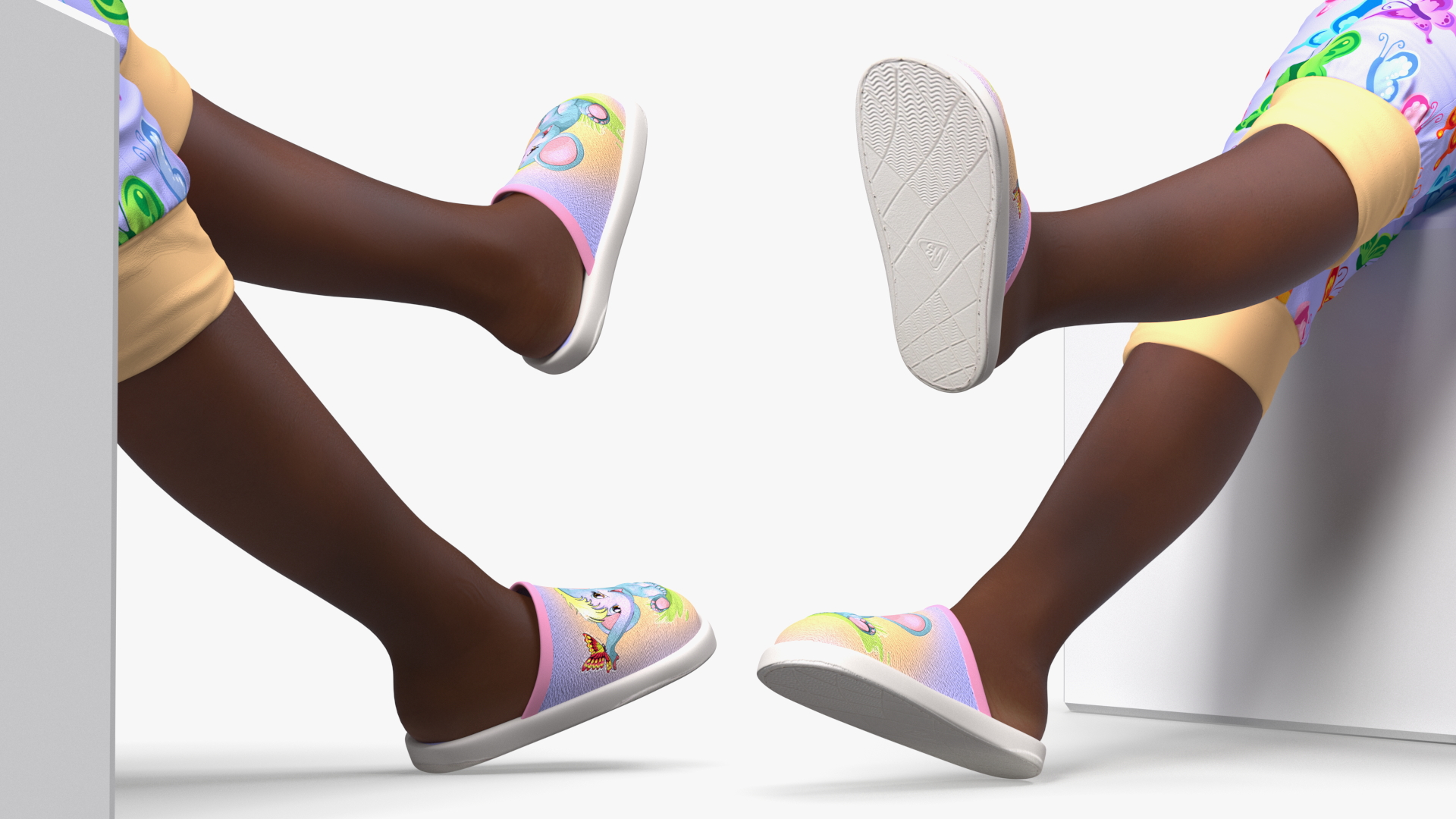 Black Child Girl Home Style Rigged 3D model