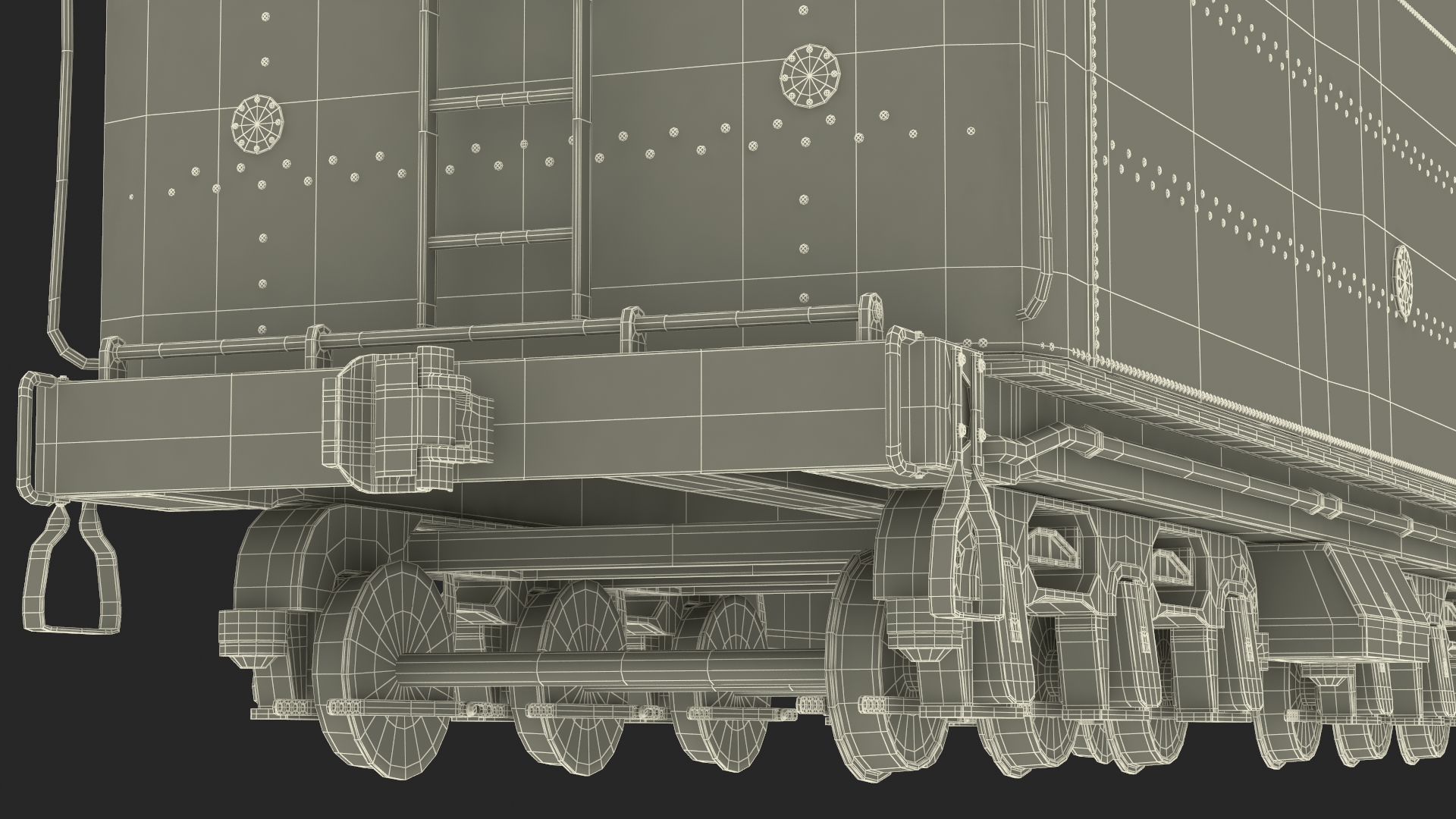 3D Steam Locomotive Tender model