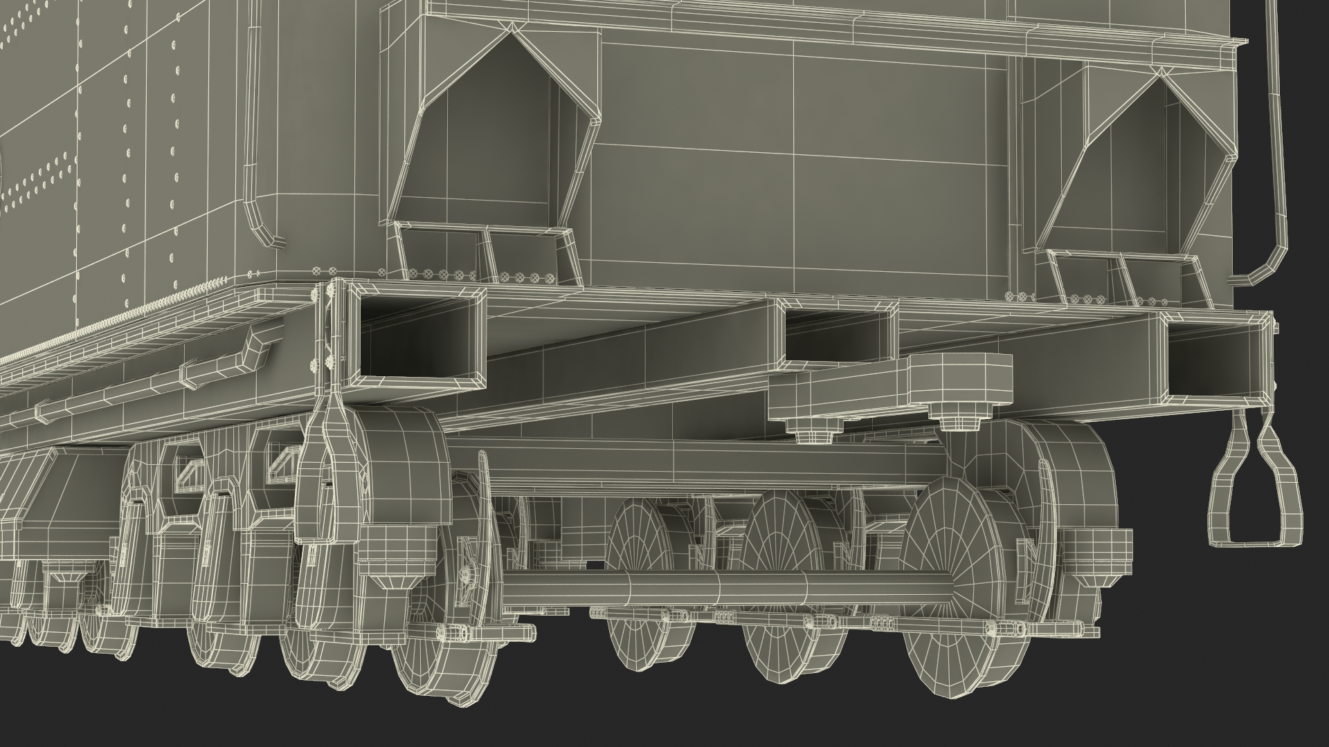 3D Steam Locomotive Tender model