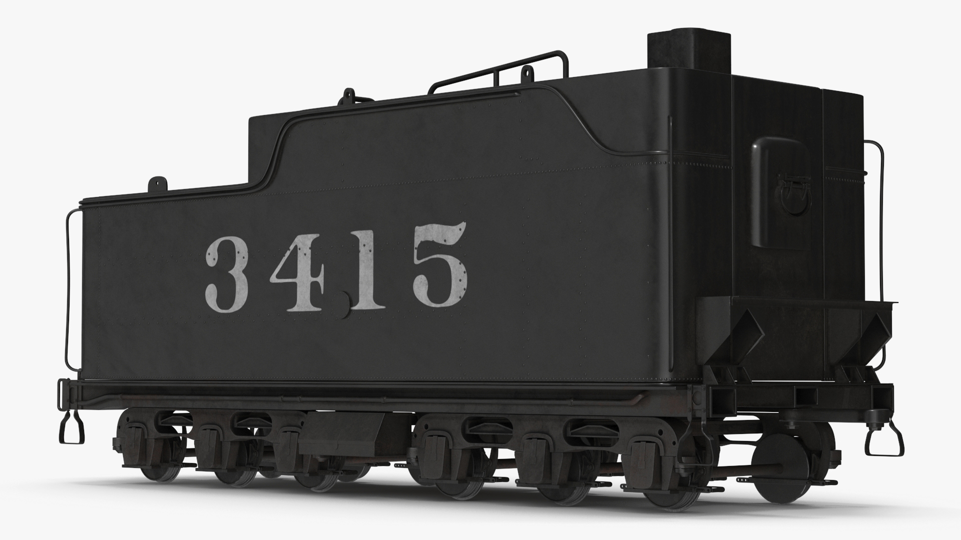 3D Steam Locomotive Tender model
