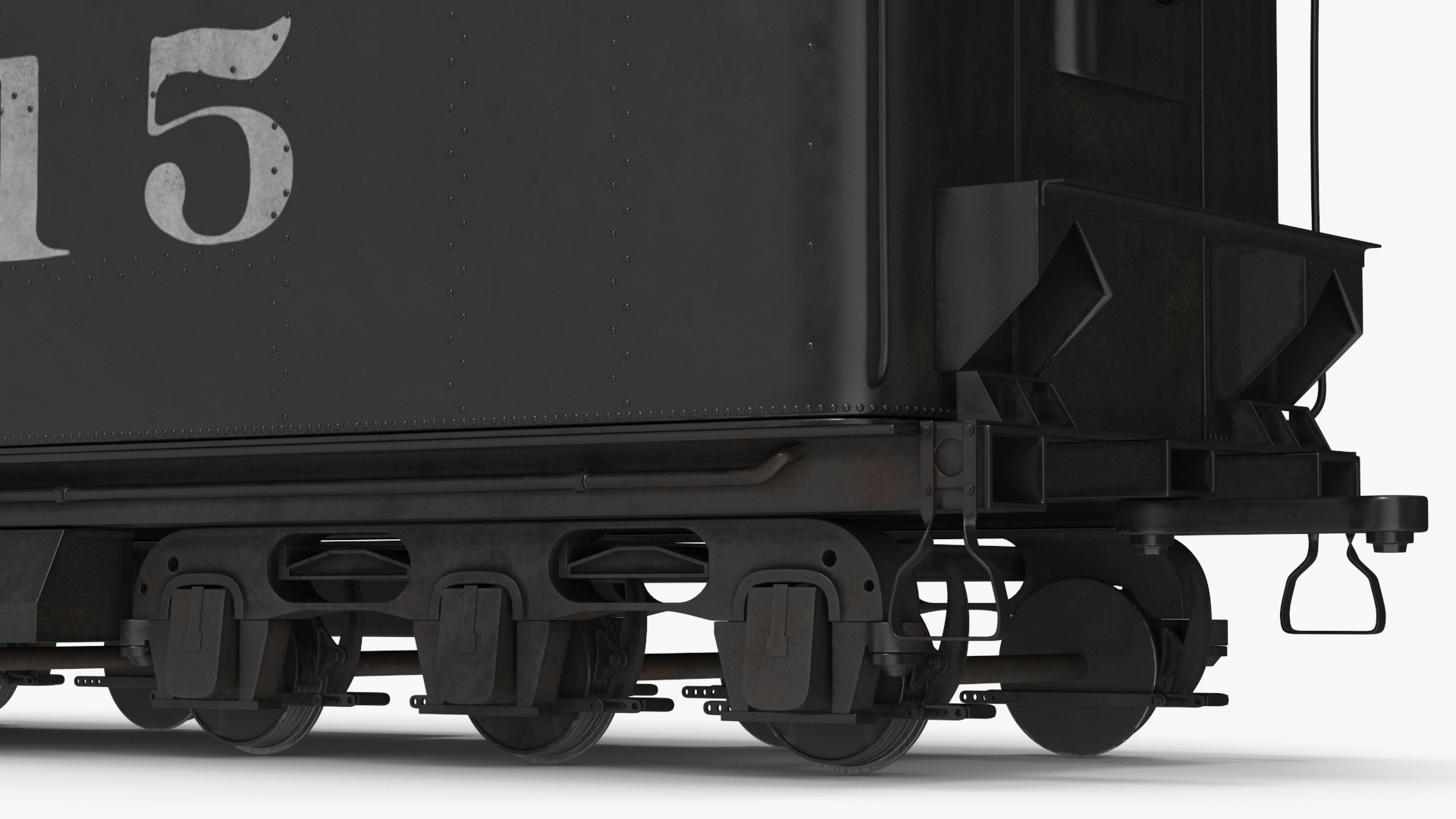 3D Steam Locomotive Tender model
