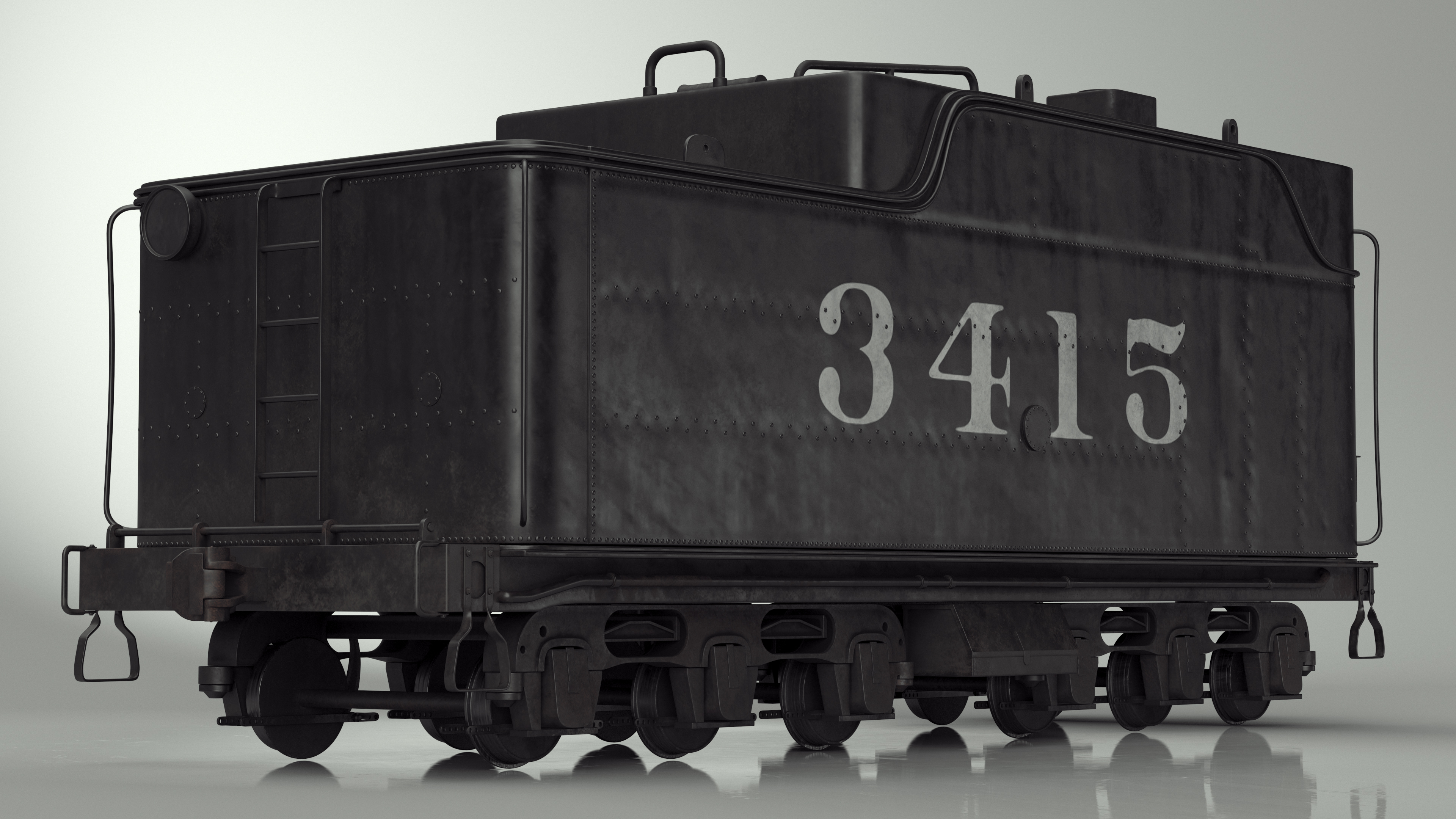 3D Steam Locomotive Tender model