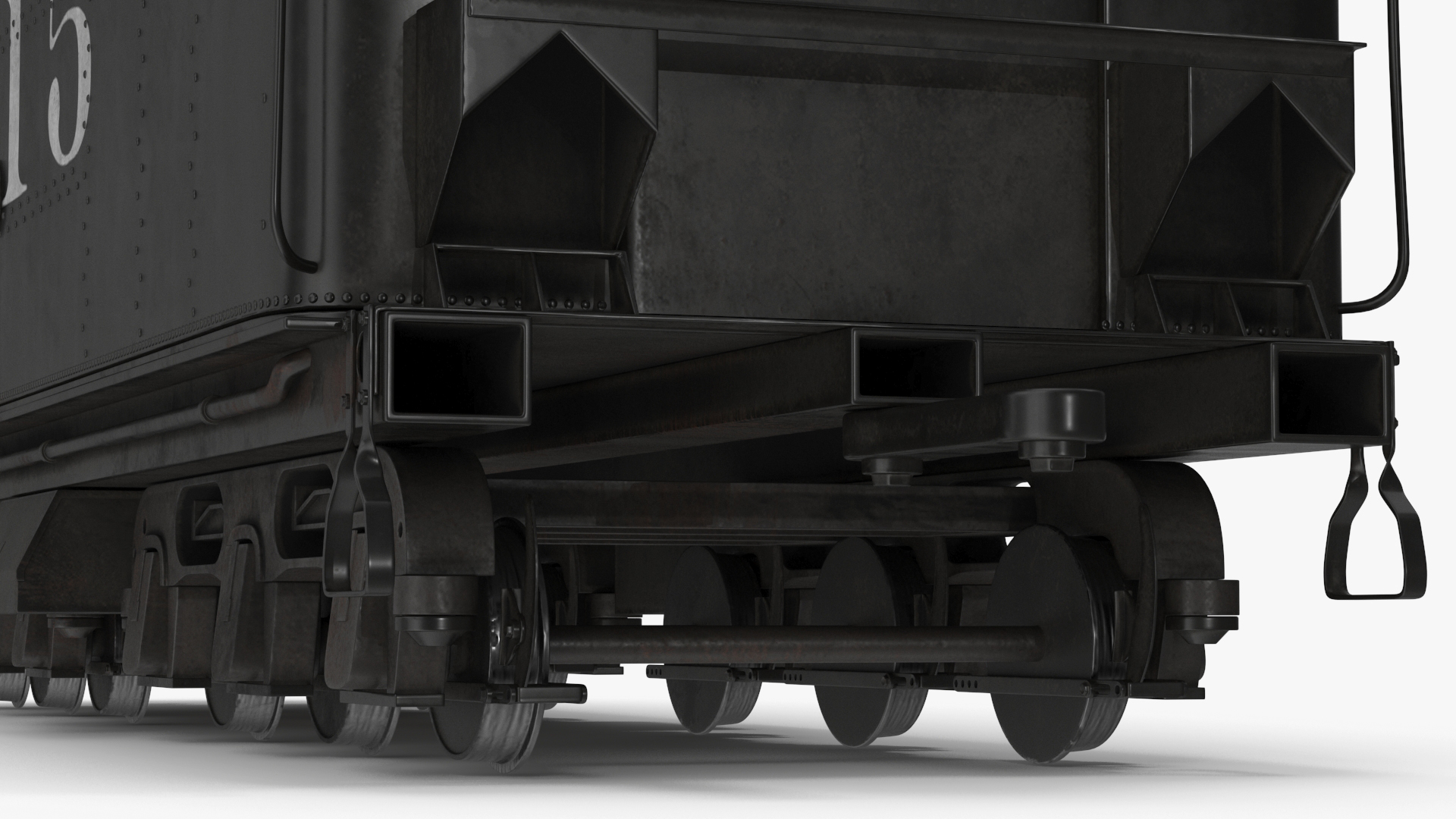 3D Steam Locomotive Tender model