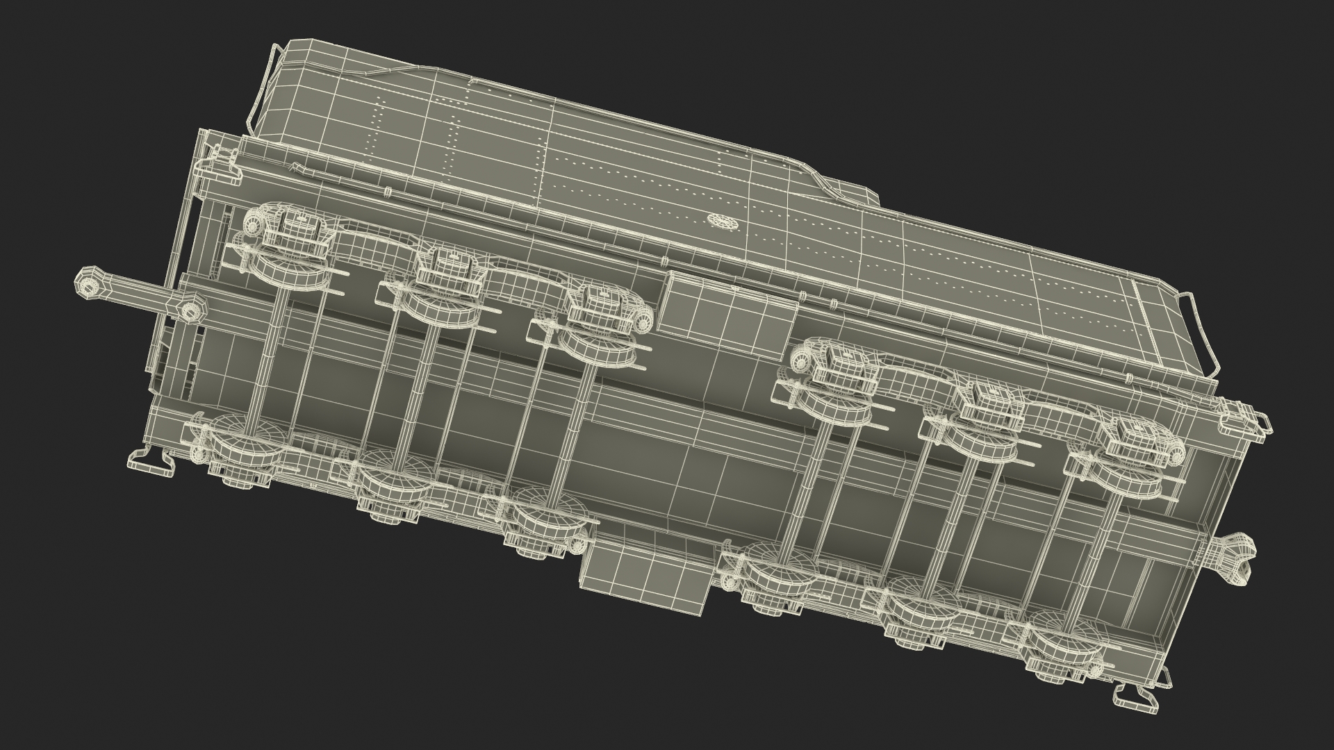 3D Steam Locomotive Tender model