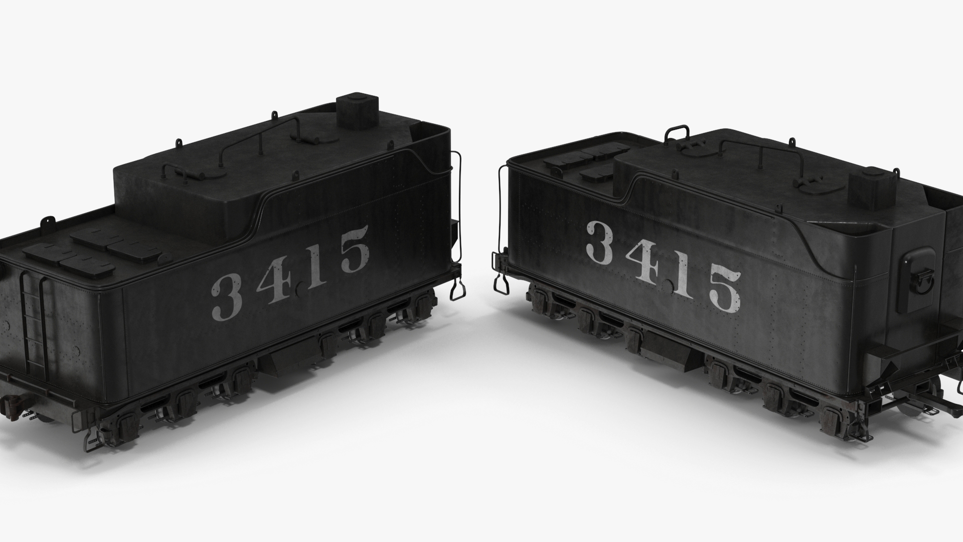 3D Steam Locomotive Tender model