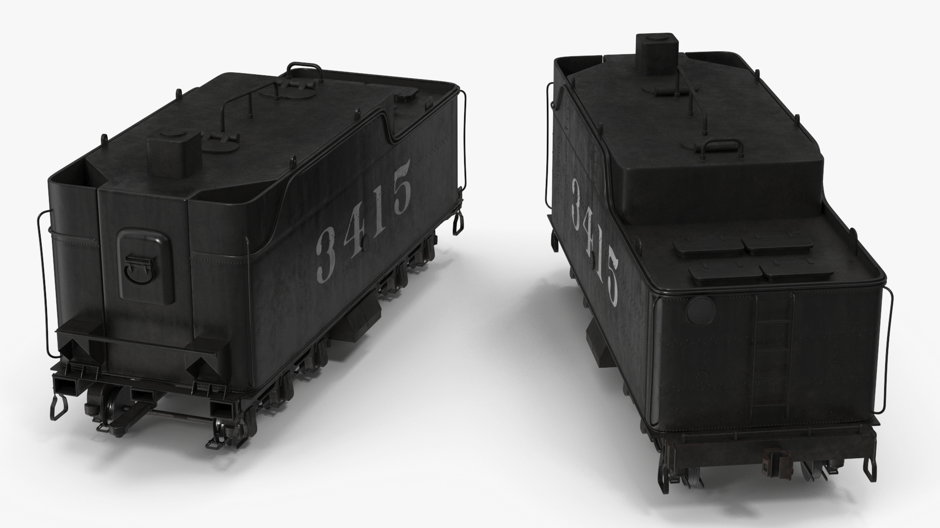 3D Steam Locomotive Tender model