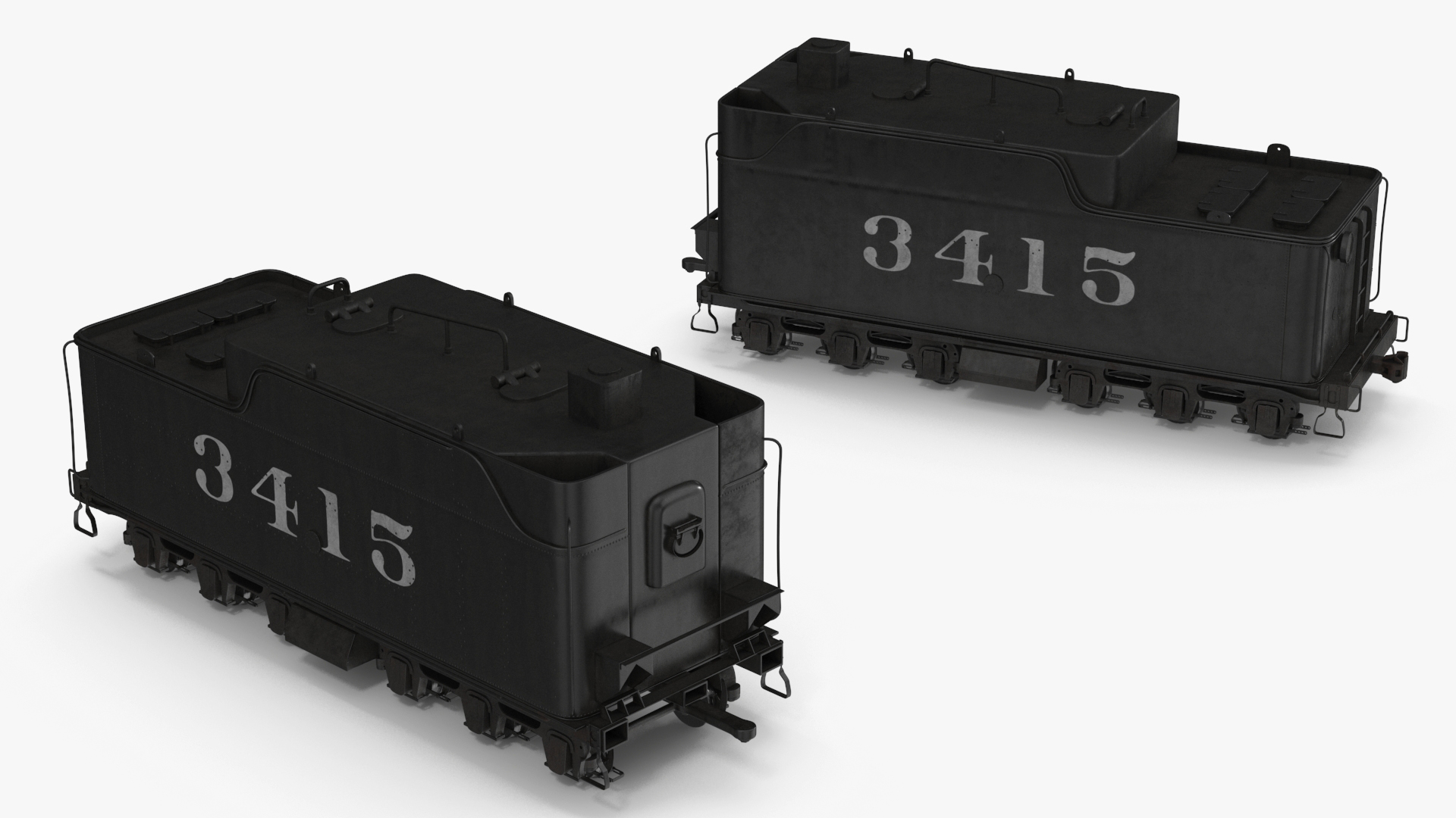 3D Steam Locomotive Tender model