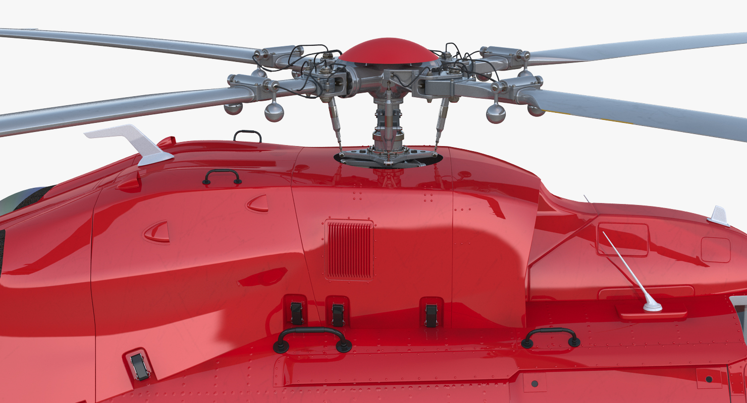 3D model Kawasaki BK 117 Air Ambulance Helicopter