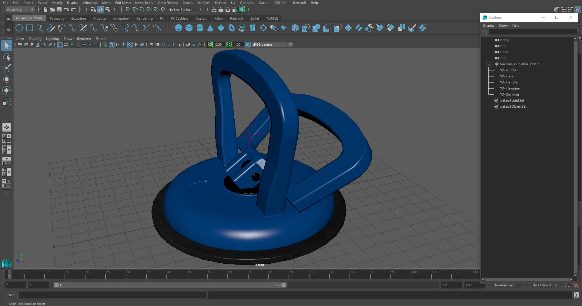 3D model Vacuum Cup Blue