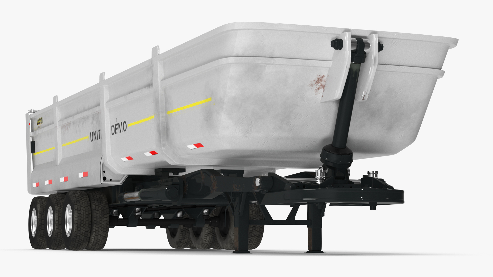 Dump Trailer with Hydraulic Lift Rigged 3D model
