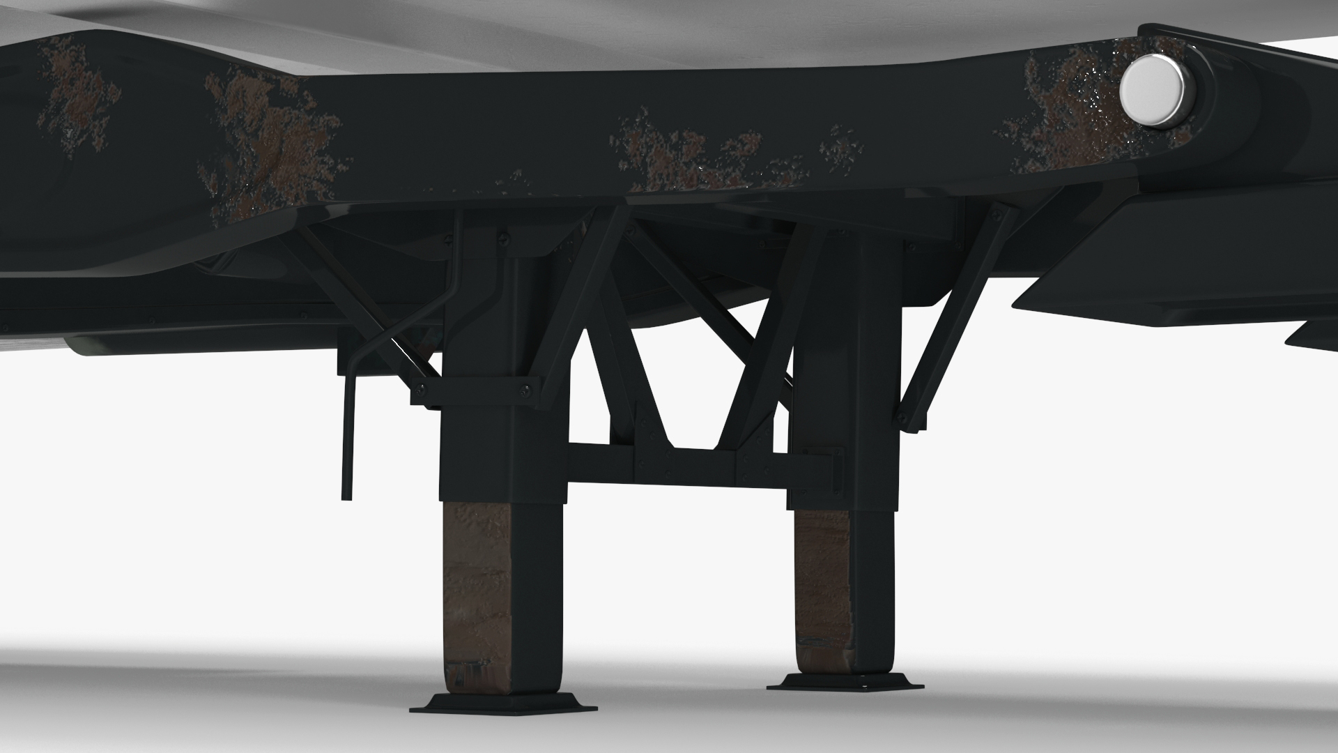 Dump Trailer with Hydraulic Lift Rigged 3D model