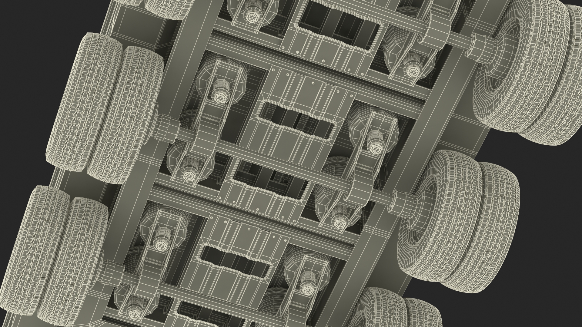 Dump Trailer with Hydraulic Lift Rigged 3D model