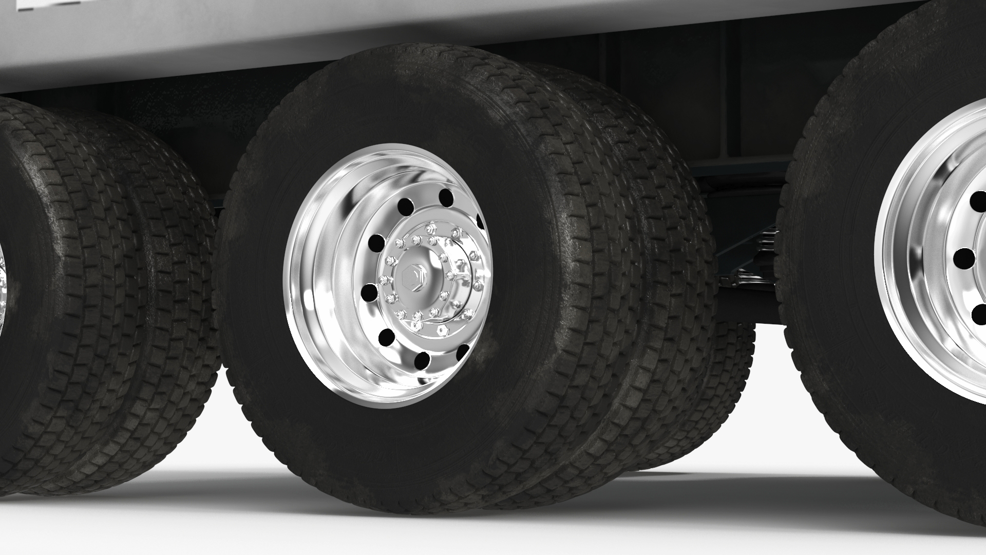 Dump Trailer with Hydraulic Lift Rigged 3D model
