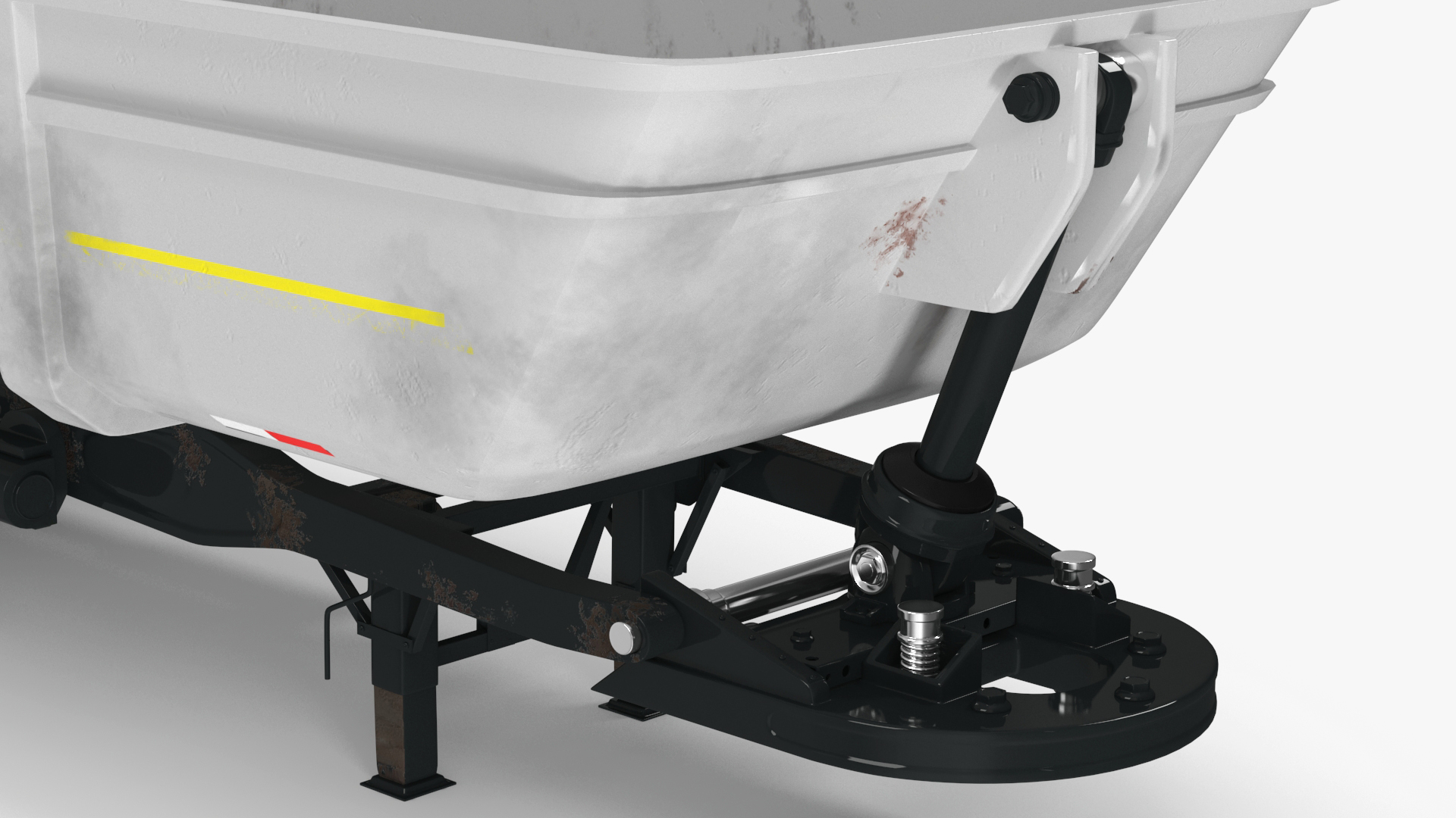 Dump Trailer with Hydraulic Lift Rigged 3D model