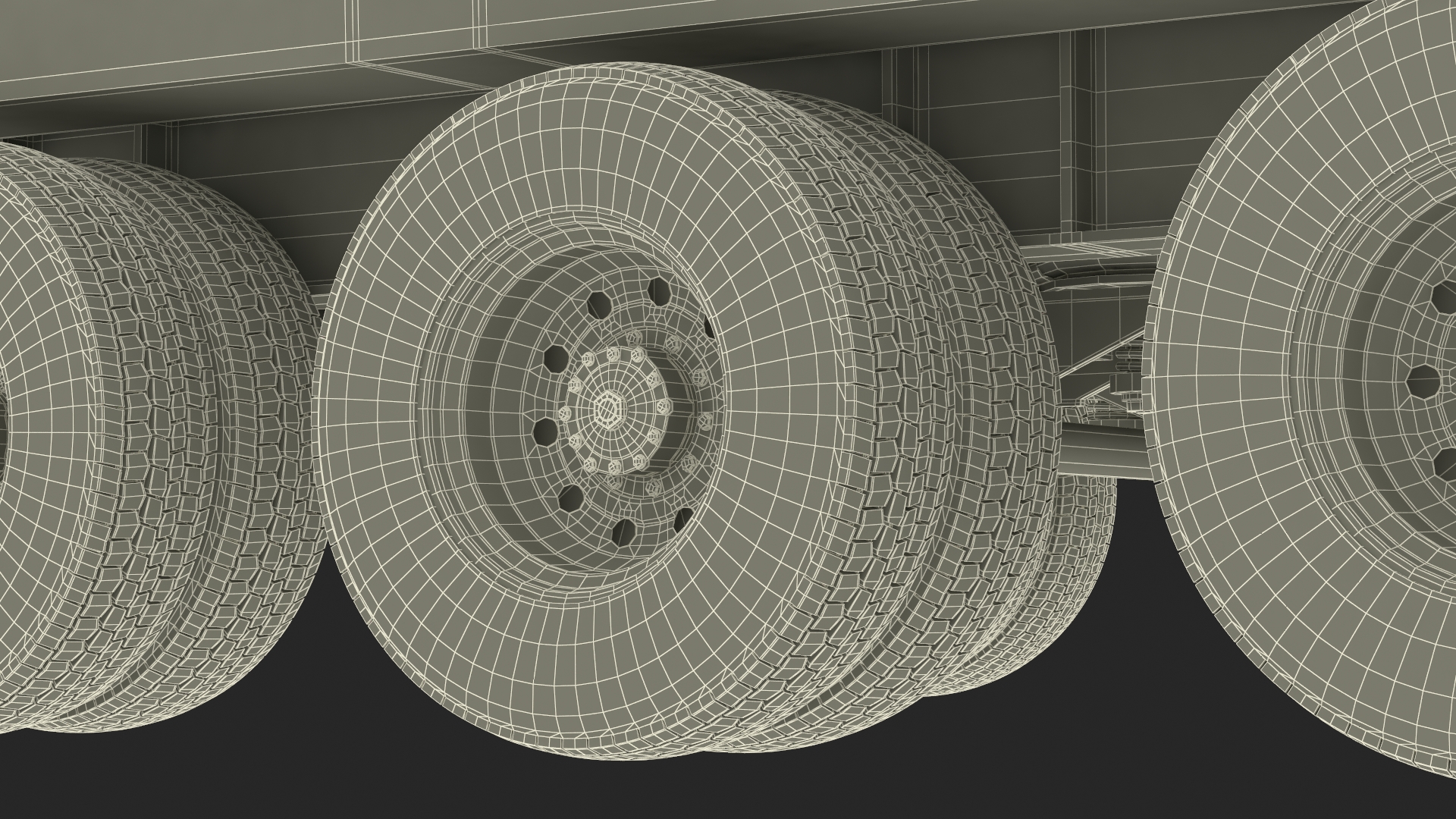 Dump Trailer with Hydraulic Lift Rigged 3D model