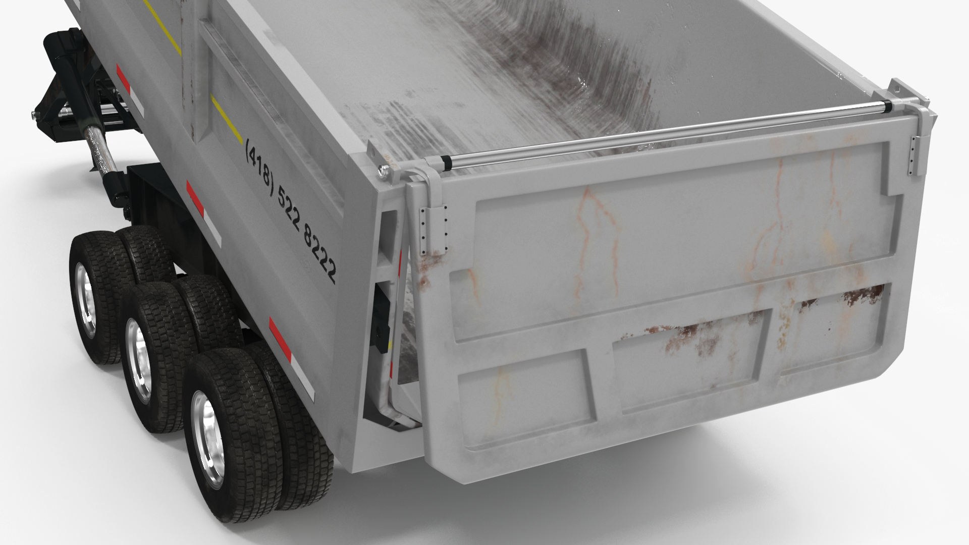 Dump Trailer with Hydraulic Lift Rigged 3D model