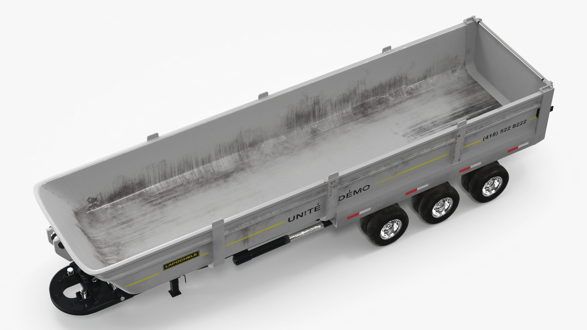 Dump Trailer with Hydraulic Lift Rigged 3D model