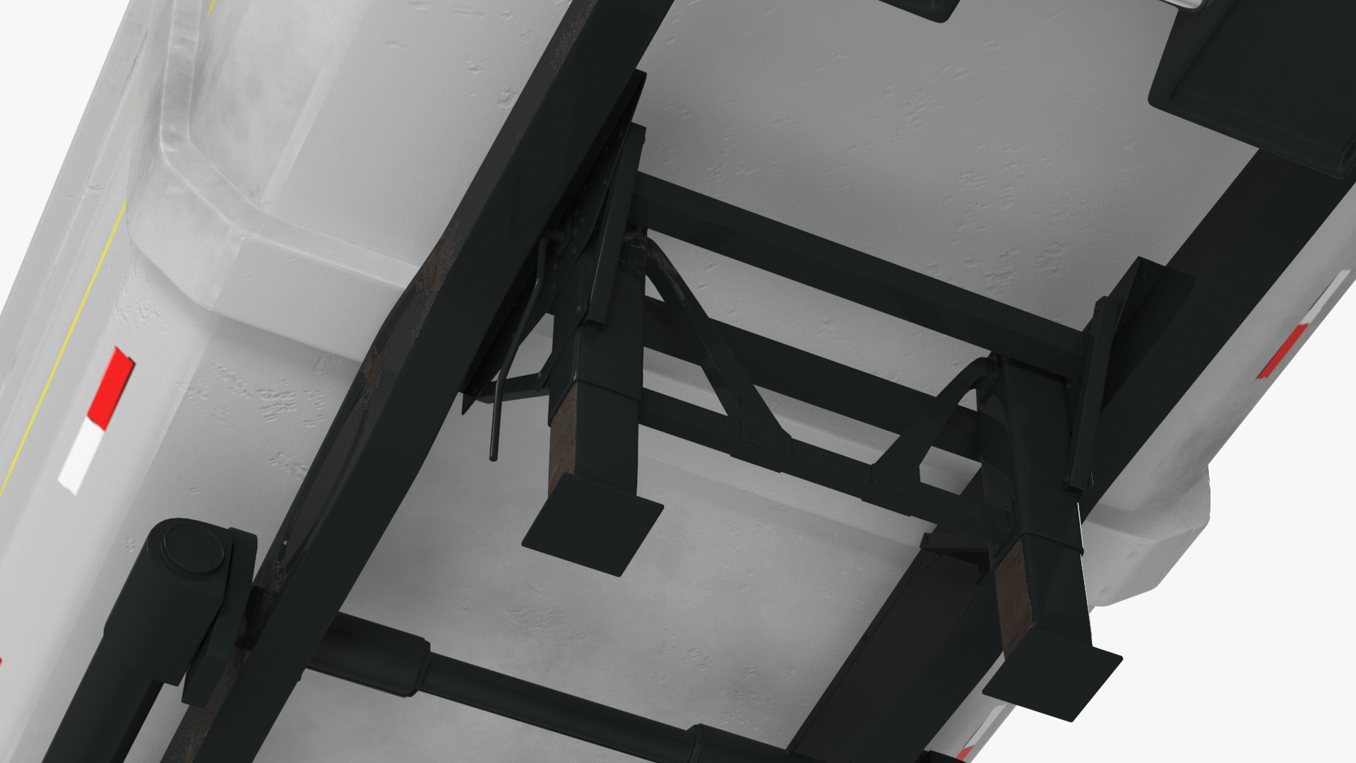 Dump Trailer with Hydraulic Lift Rigged 3D model