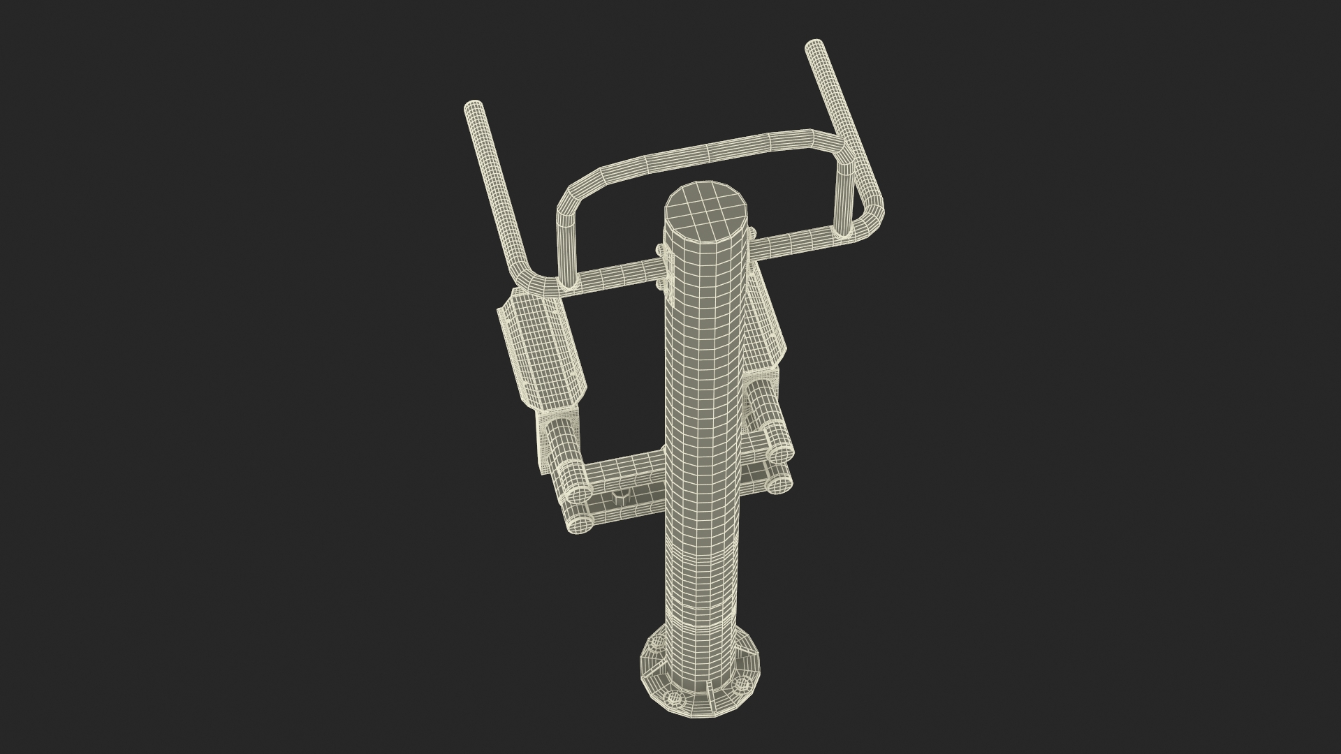 Outdoor Stepper Fitness Equipment Green 3D model