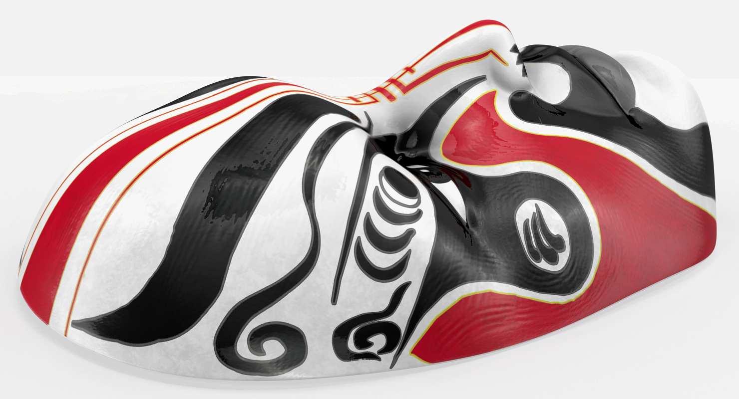 Japanese Male Opera Mask 3D model