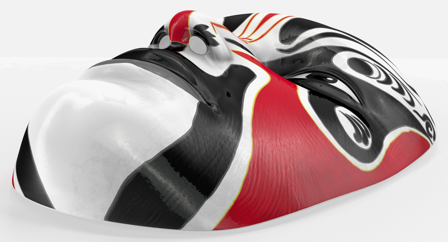 Japanese Male Opera Mask 3D model