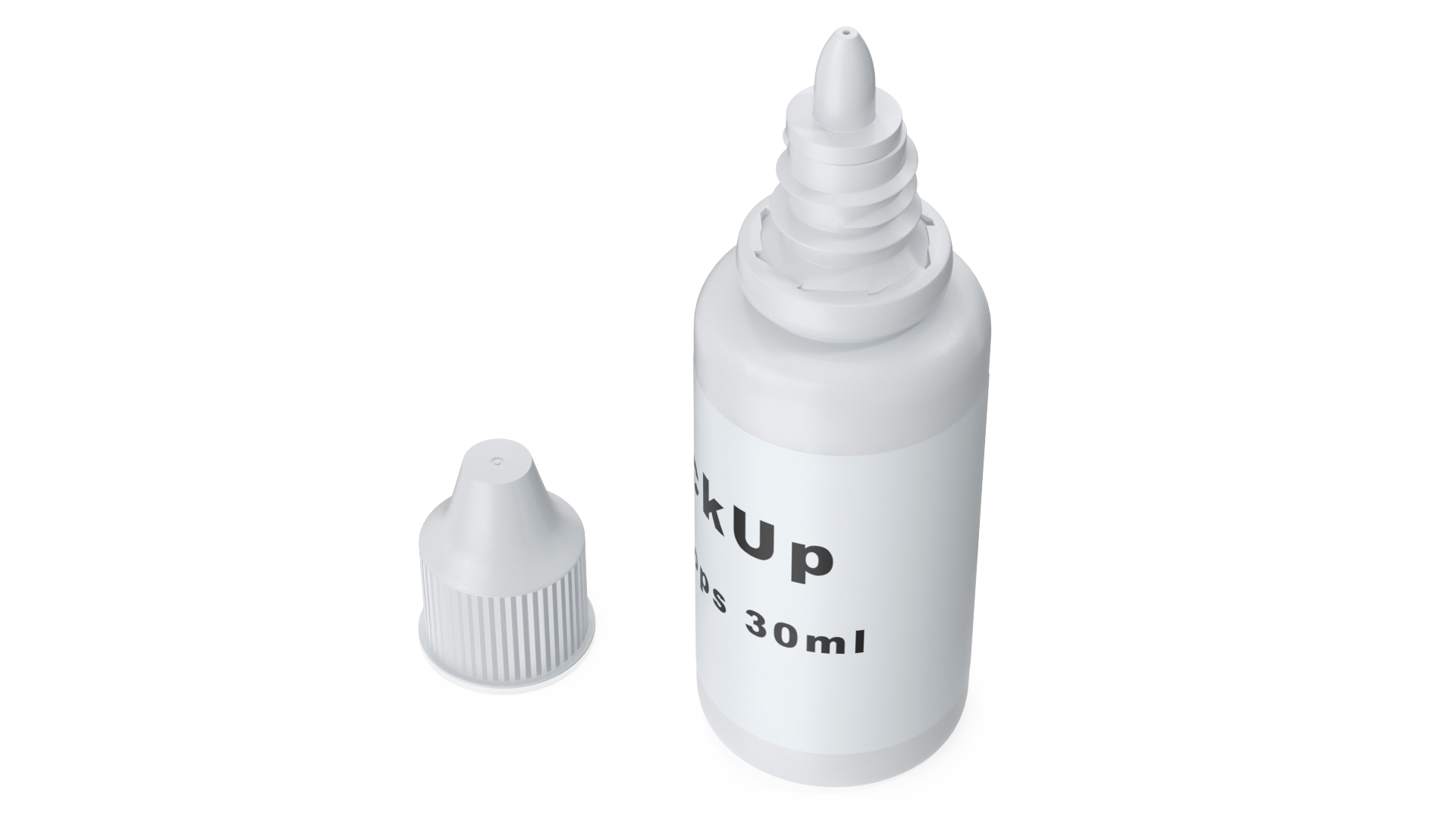3D Eye Drops Bottle 30ml Mockup model