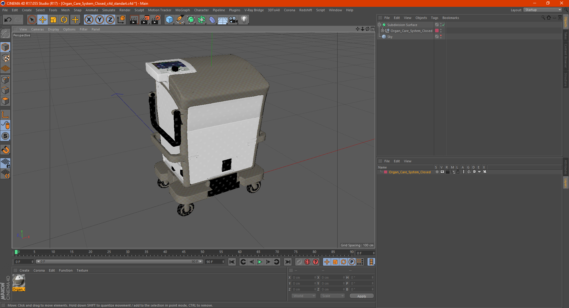 Organ Care System Closed 3D model