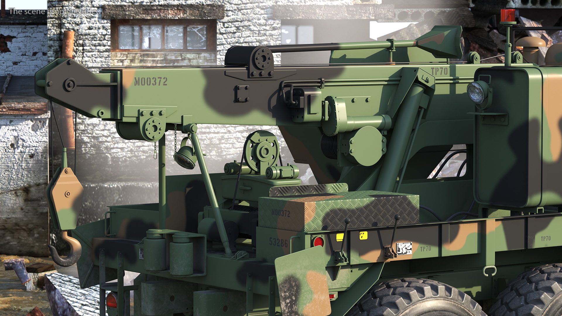 M939 Military Wrecker Green 3D
