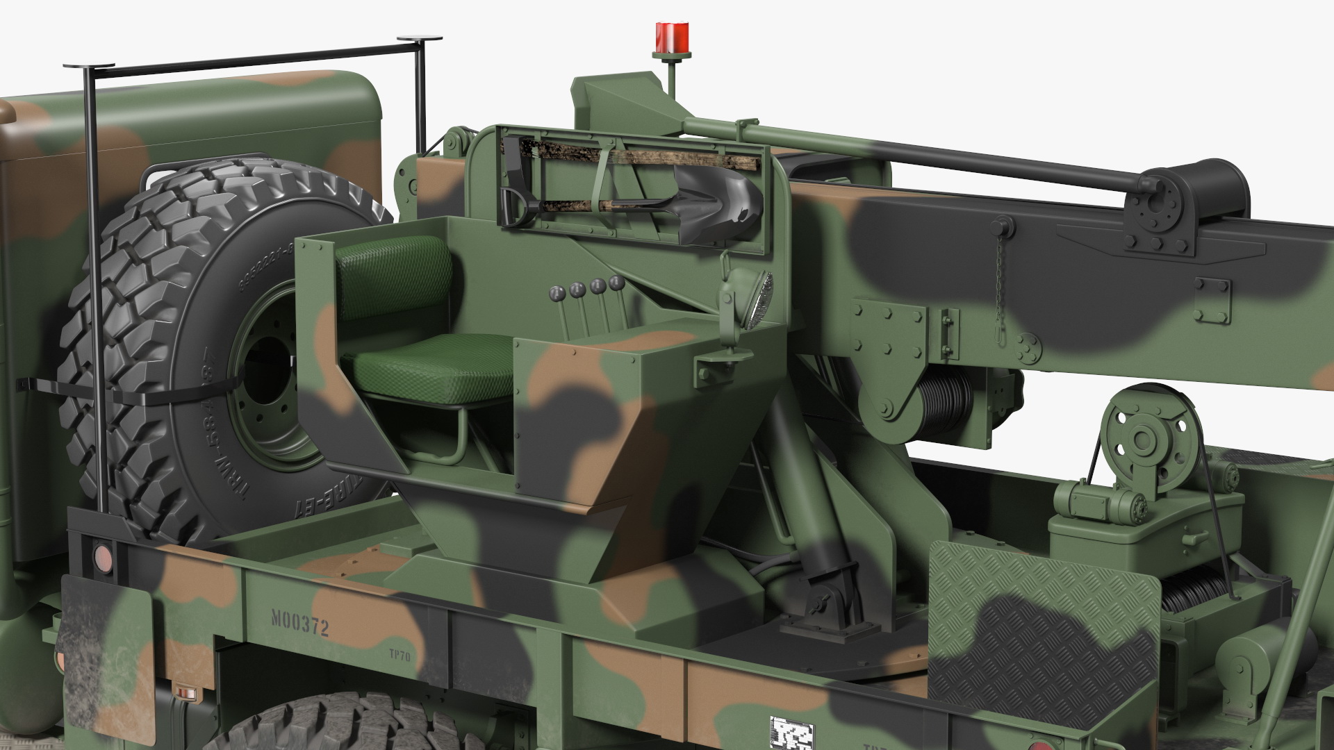 M939 Military Wrecker Green 3D